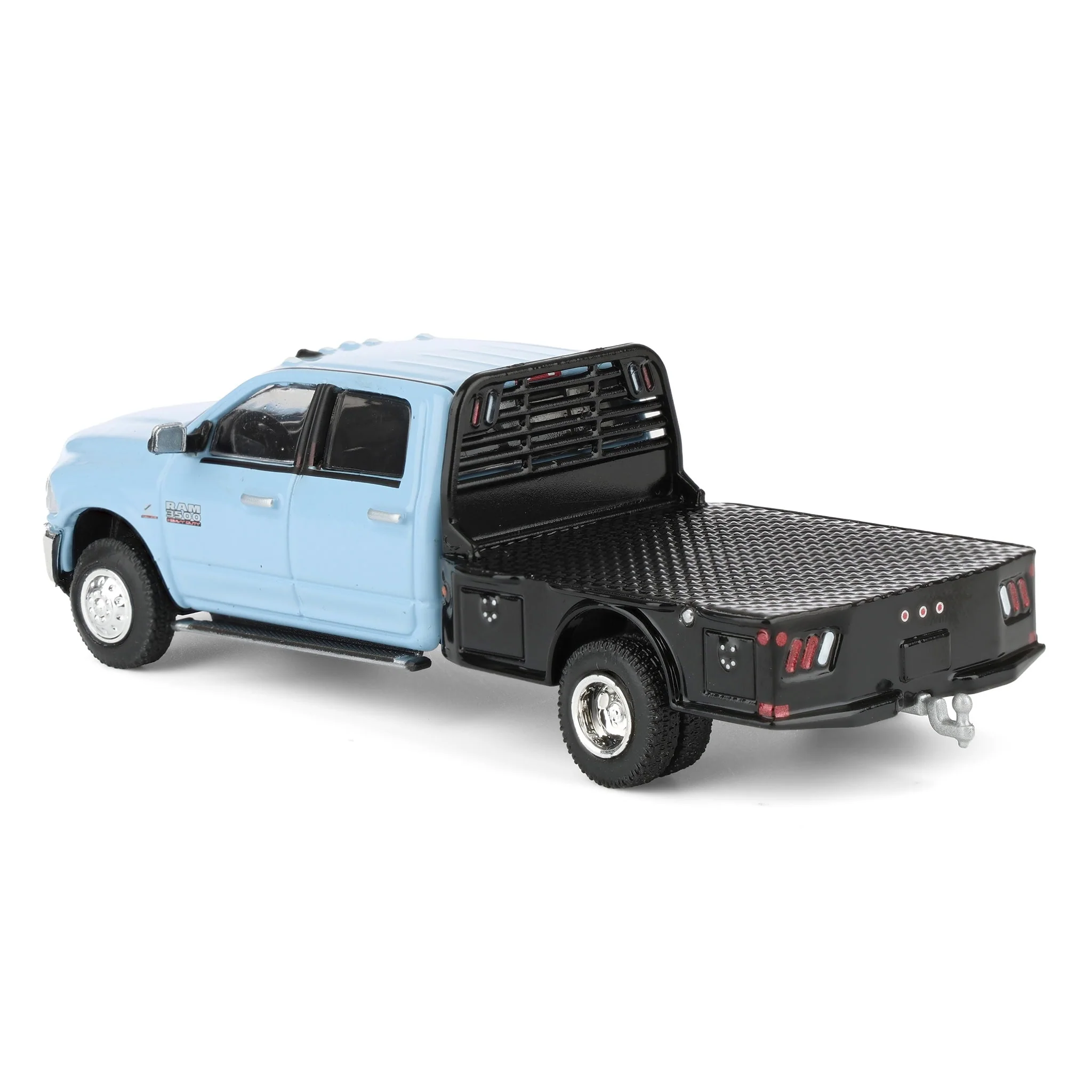 1/64 2018 Ram 3500 Dually Flatbed, Robin’s Egg Blue, Dually Drivers Series 16 - Image 4