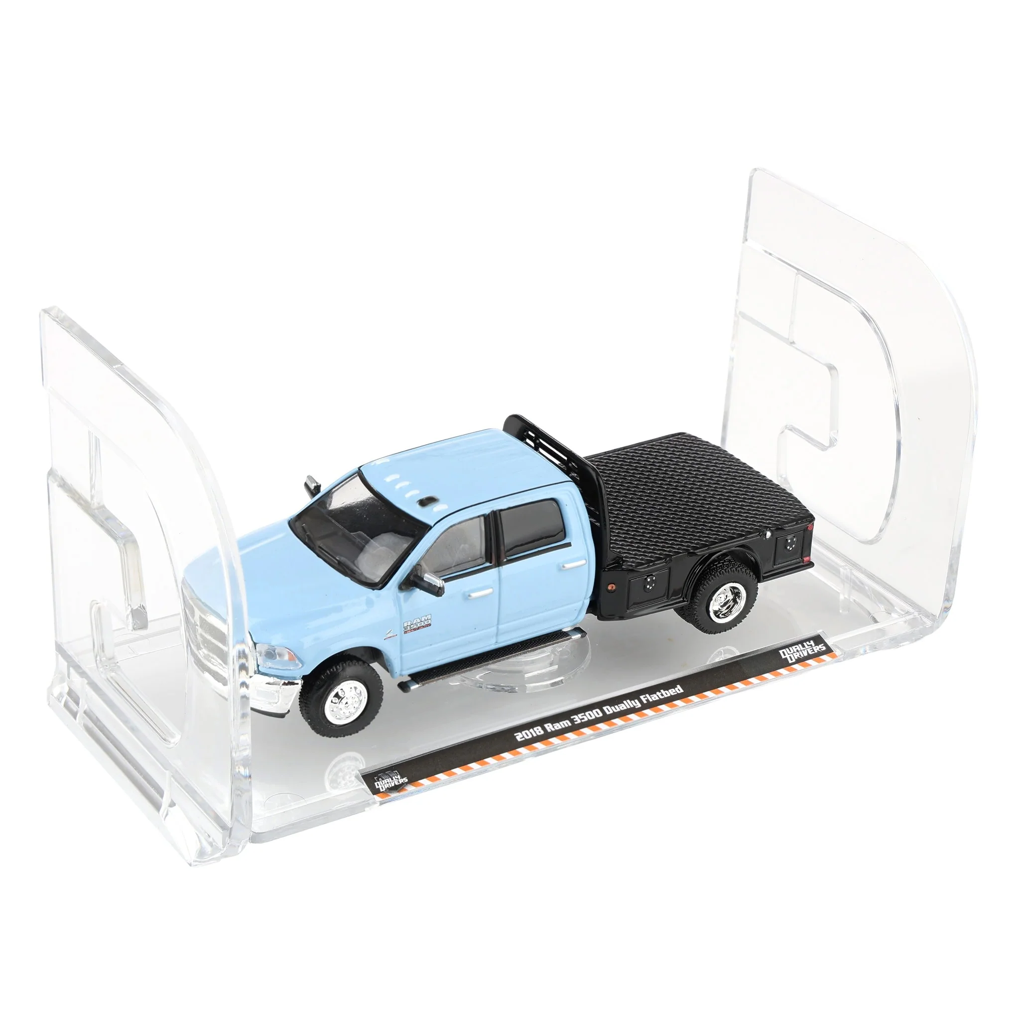 1/64 2018 Ram 3500 Dually Flatbed, Robin’s Egg Blue, Dually Drivers Series 16 - Image 8