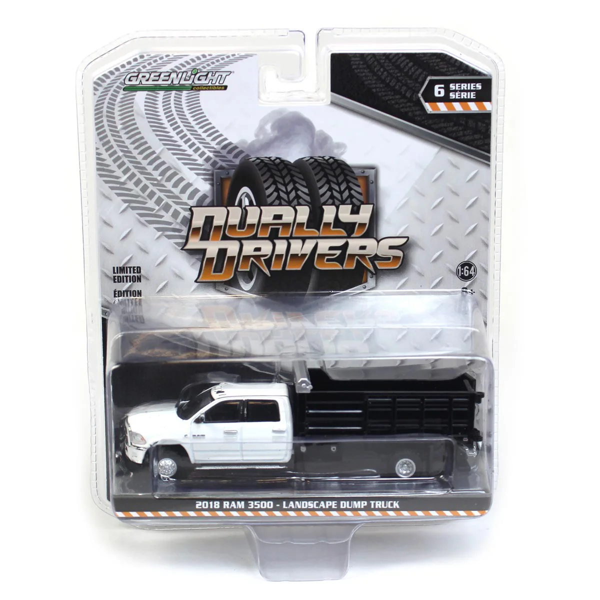 1/64 2018 Ram 3500 Dually Landscaper Dump Truck Bright White by Greenlight Collectibles - Image 5