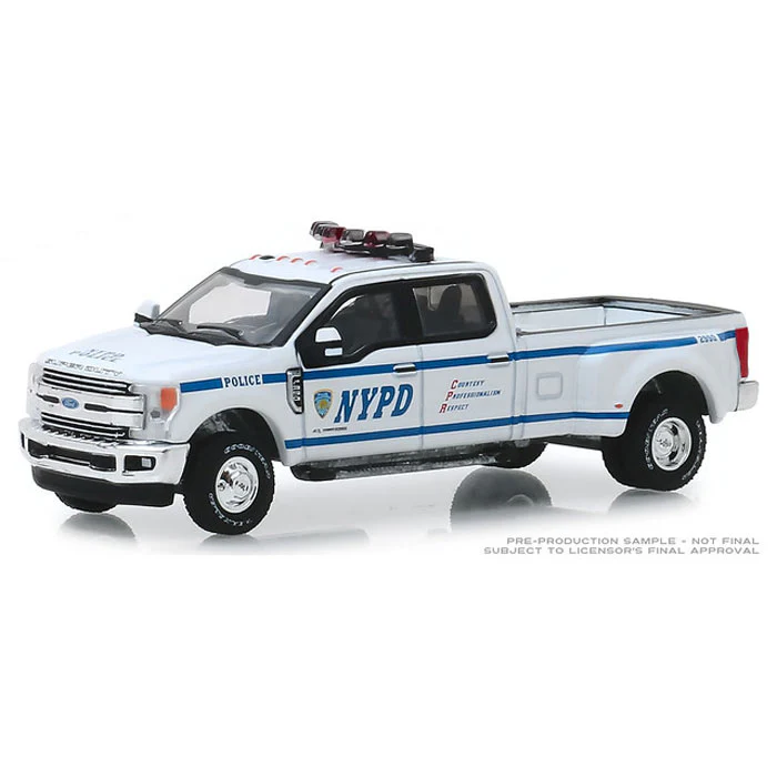 1/64 2019 Ford F-350 Dually Pickup Truck, NYPD, Dually Drivers Series 2