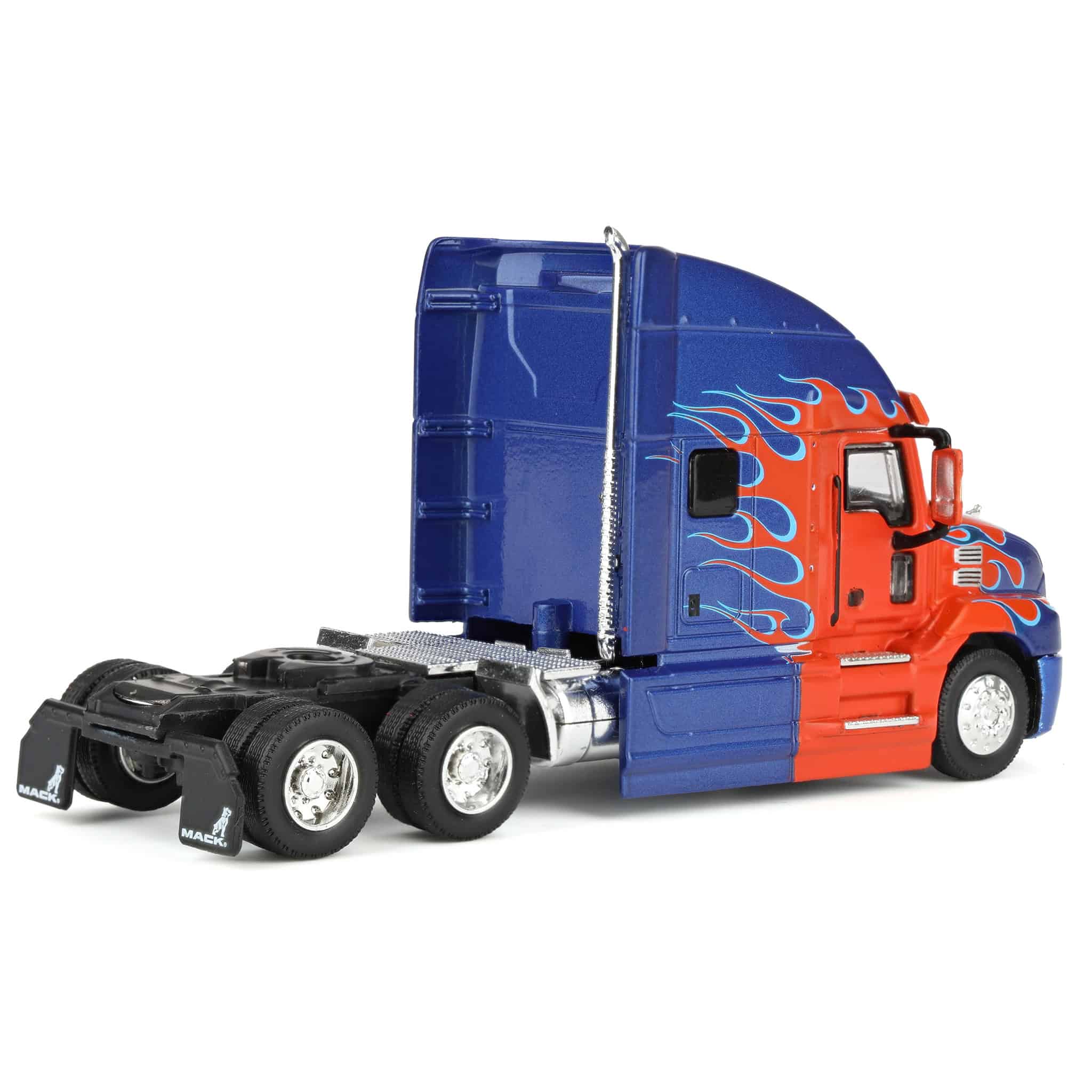 1/64 2019 Mack Anthem Truck Cab, Red & Blue Flames, GreenLight S.D. Trucks Series 20 - Image 3