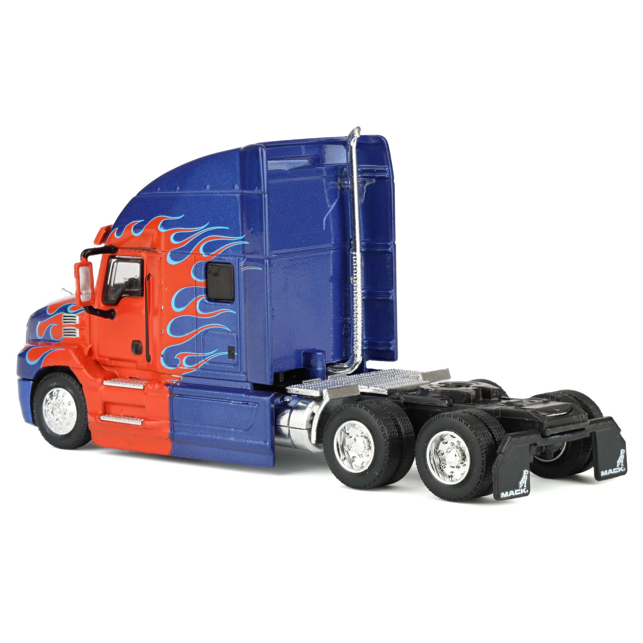 1/64 2019 Mack Anthem Truck Cab, Red & Blue Flames, GreenLight S.D. Trucks Series 20 - Image 4