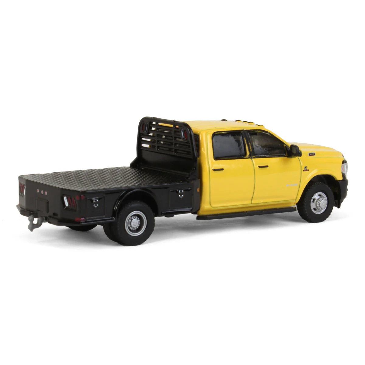 1/64 2020 RAM 3500 Tradesman Dually Flatbed, Construction Yellow, Dually Drivers Series 10 - Image 3