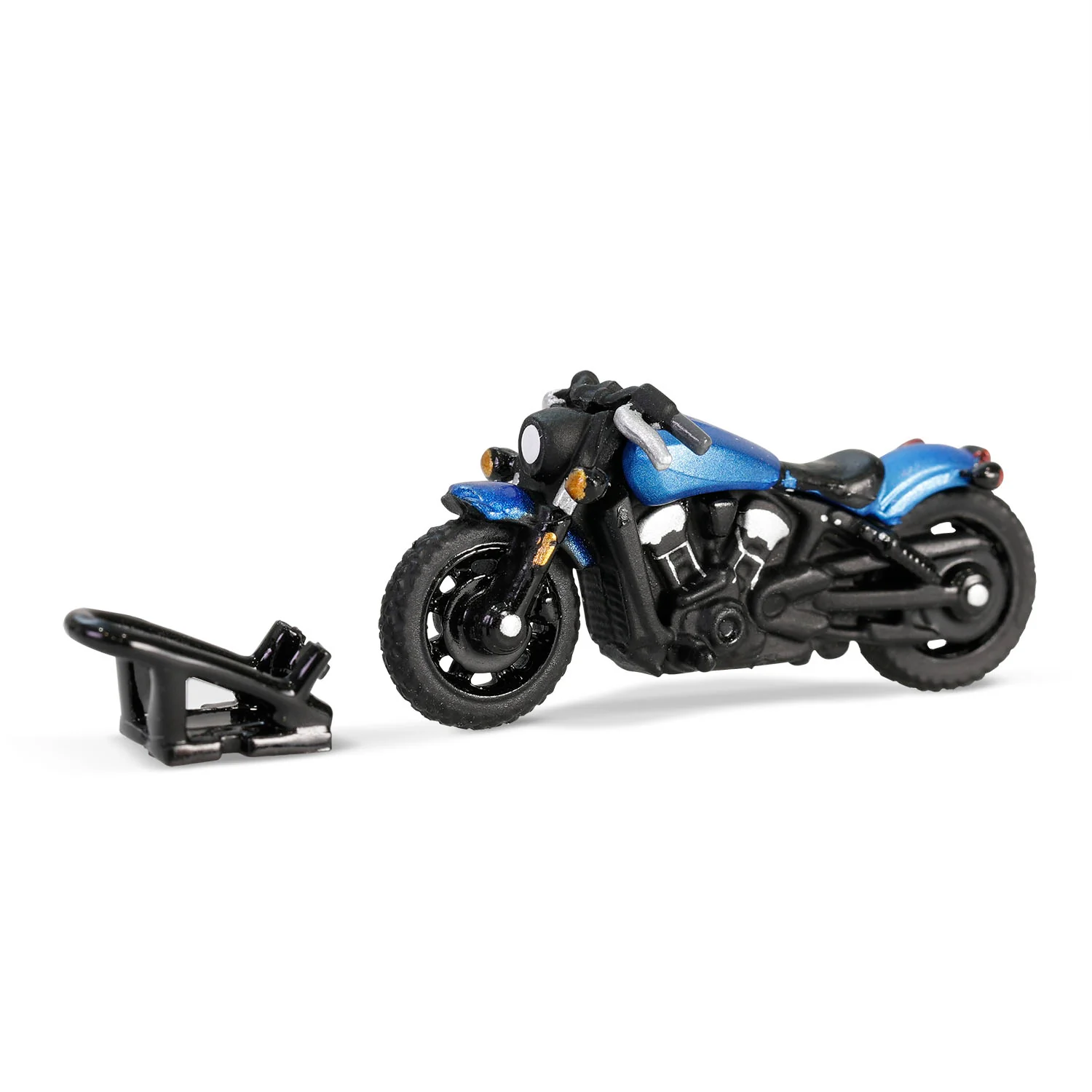 1/64 2021 Ford Bronco Black Diamond with Utility Trailer & Motorcycle, Velocity Blue, Hitch & Tow Series 32 - Image 5