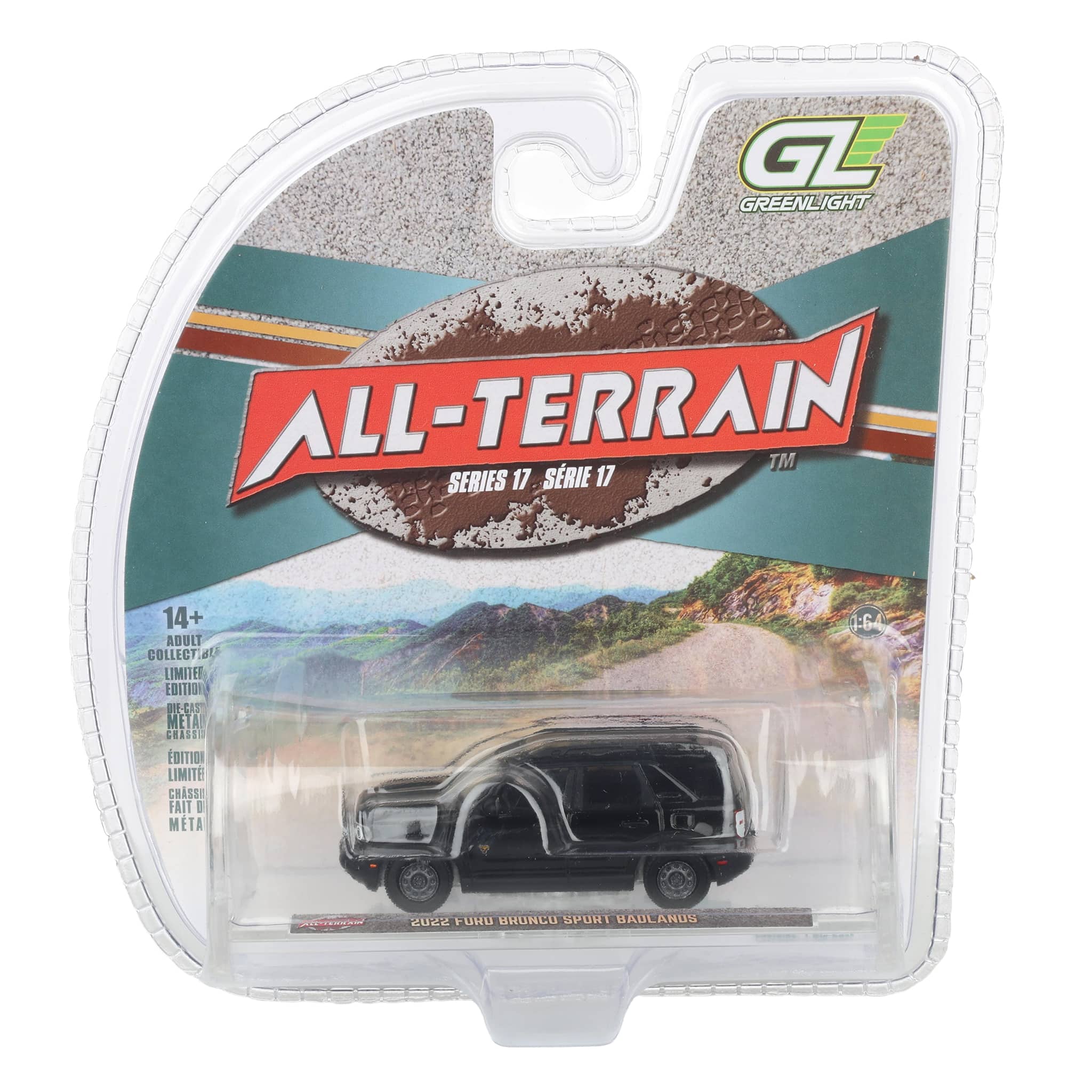 1/64 2022 Ford Bronco Sport Badlands, Black, All-Terrain Series 17 - Image 6