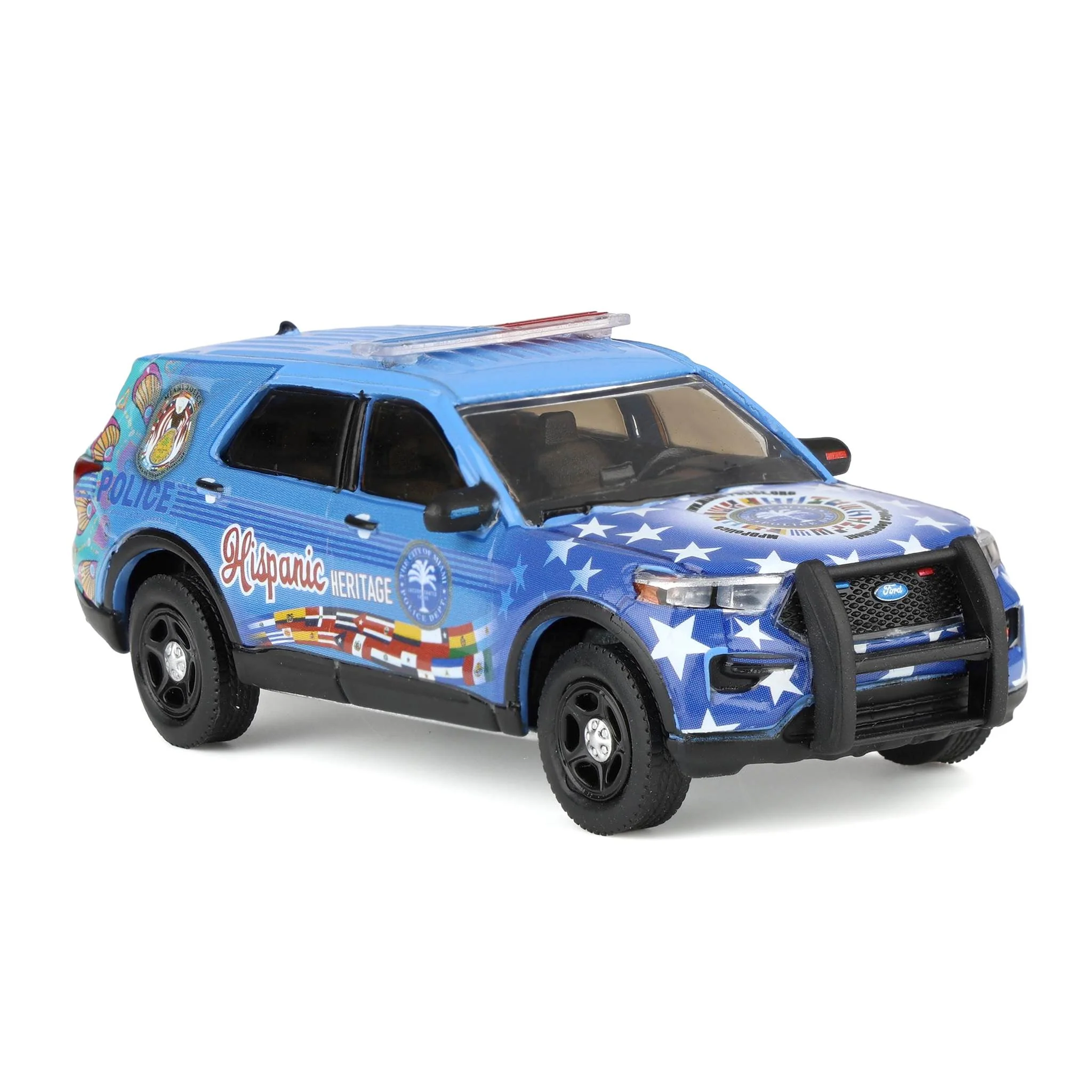 1/64 2022 Ford Police Interceptor Utility, Miami Police Department Hispanic Heritage Deco , Hobby Exclusive by GreenLight Collectibles - Image 2
