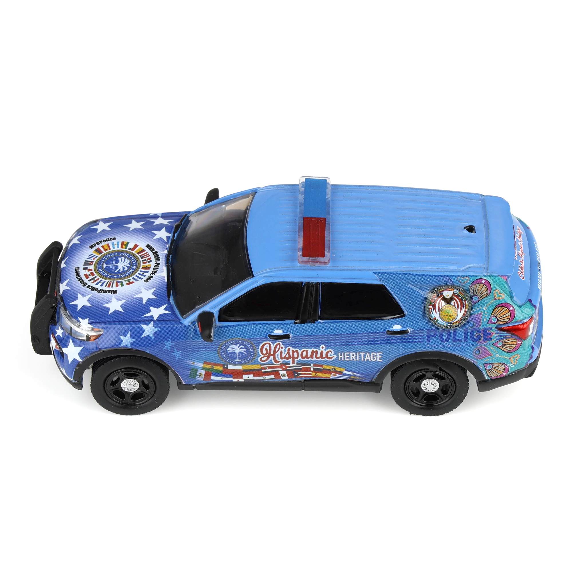 1/64 2022 Ford Police Interceptor Utility, Miami Police Department Hispanic Heritage Deco , Hobby Exclusive by GreenLight Collectibles - Image 5