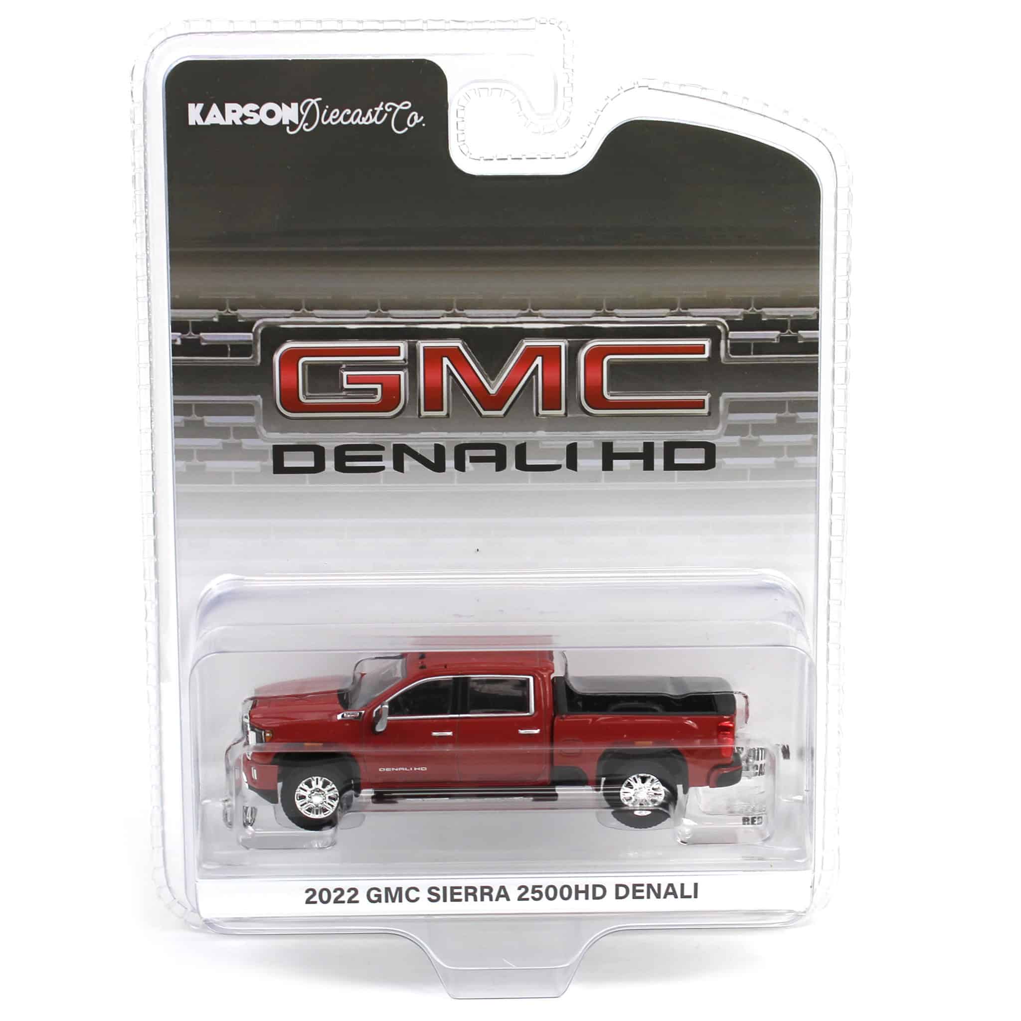 1/64 2022 GMC Sierra 2500 Denali, Cayenne Red, Karson Diecast Exclusive - Image 5