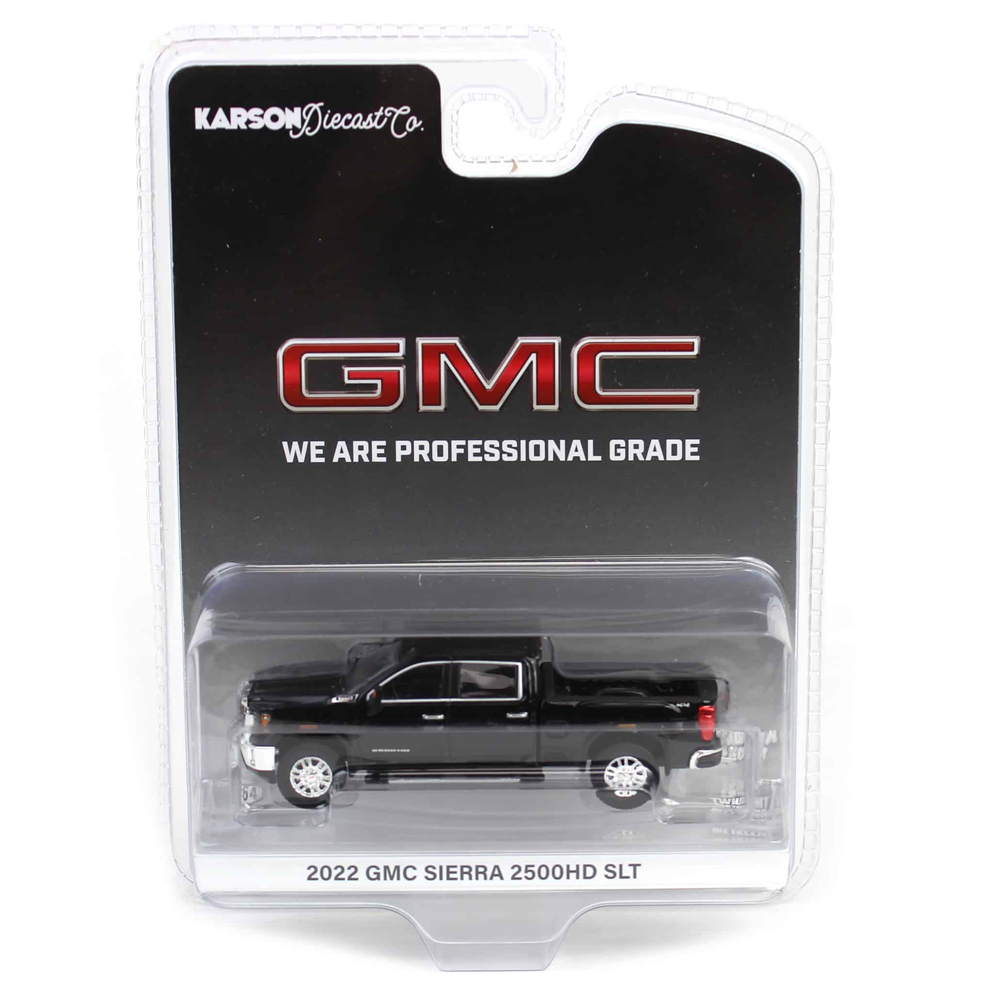 1/64 2022 GMC Sierra 2500HD SLT, Ebony Twilight Metallic, Karson Diecast Exclusive - Image 5