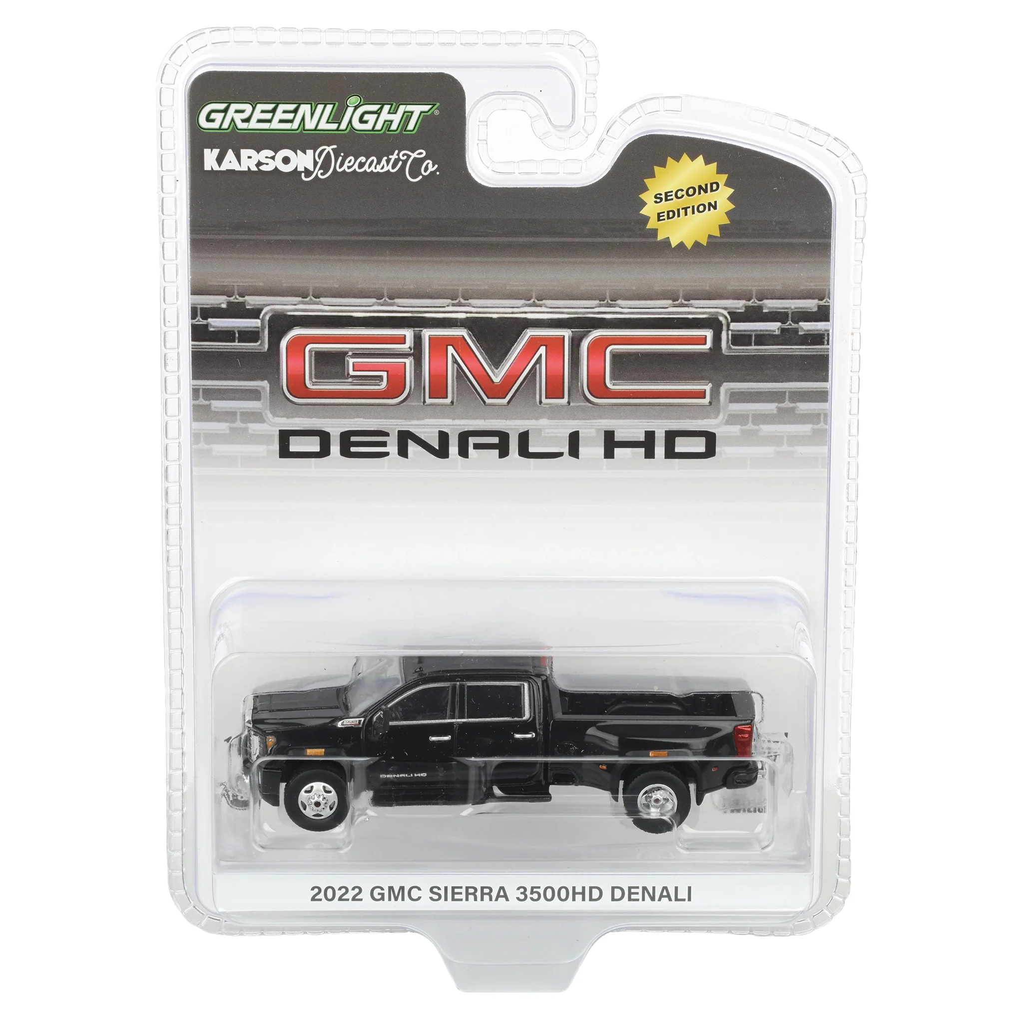 1/64 2022 GMC Sierra 3500 Denali Dually Pickup Truck, Ebony Twilight Metallic (2nd Edition) by GreenLight Collectibles - Image 6