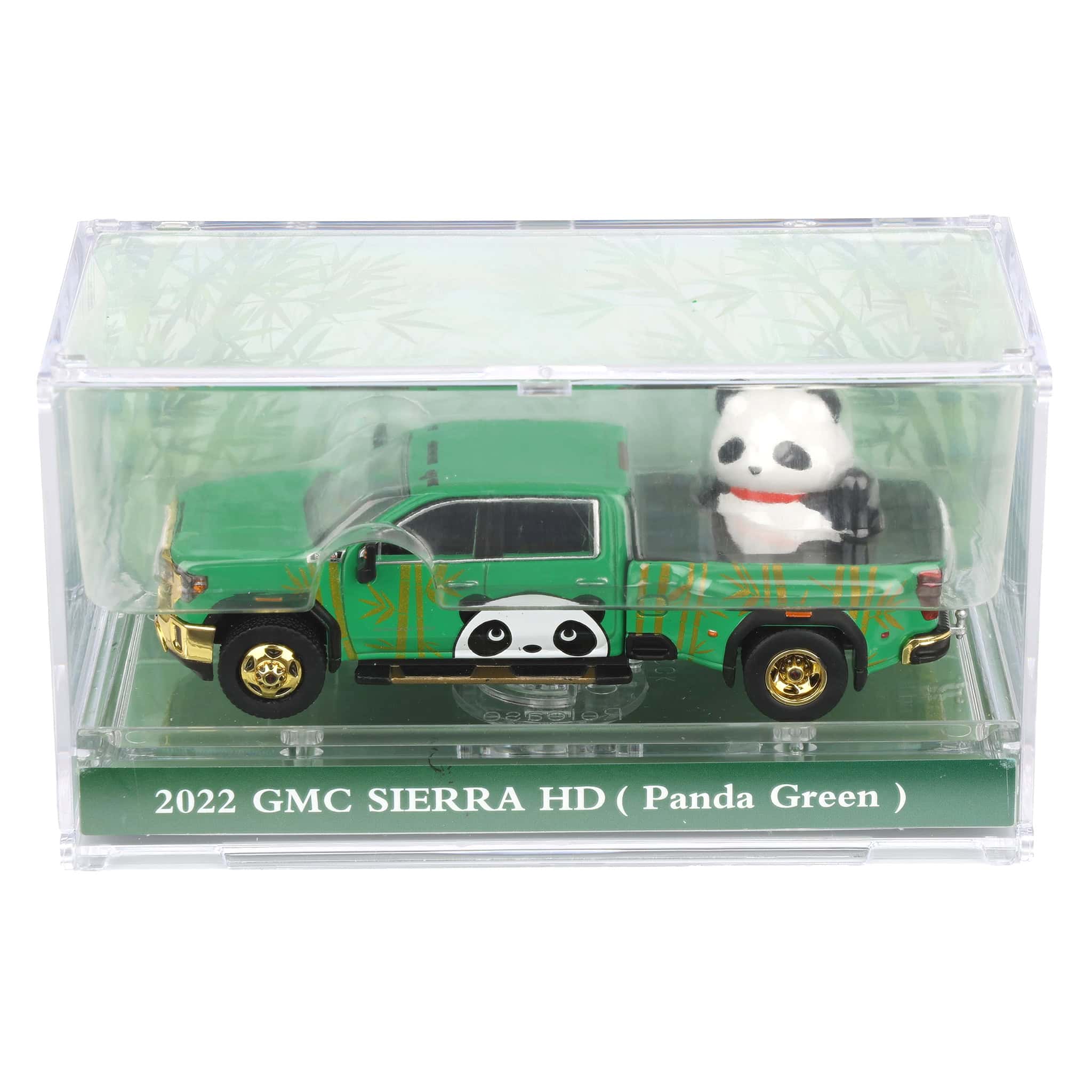 1/64 2022 GMC Sierra 3500 HD Denali Dually Pickup Truck with Beijing Panda, Green, 2025 GreenLight Waltersons Product Expo Exclusive - Image 5