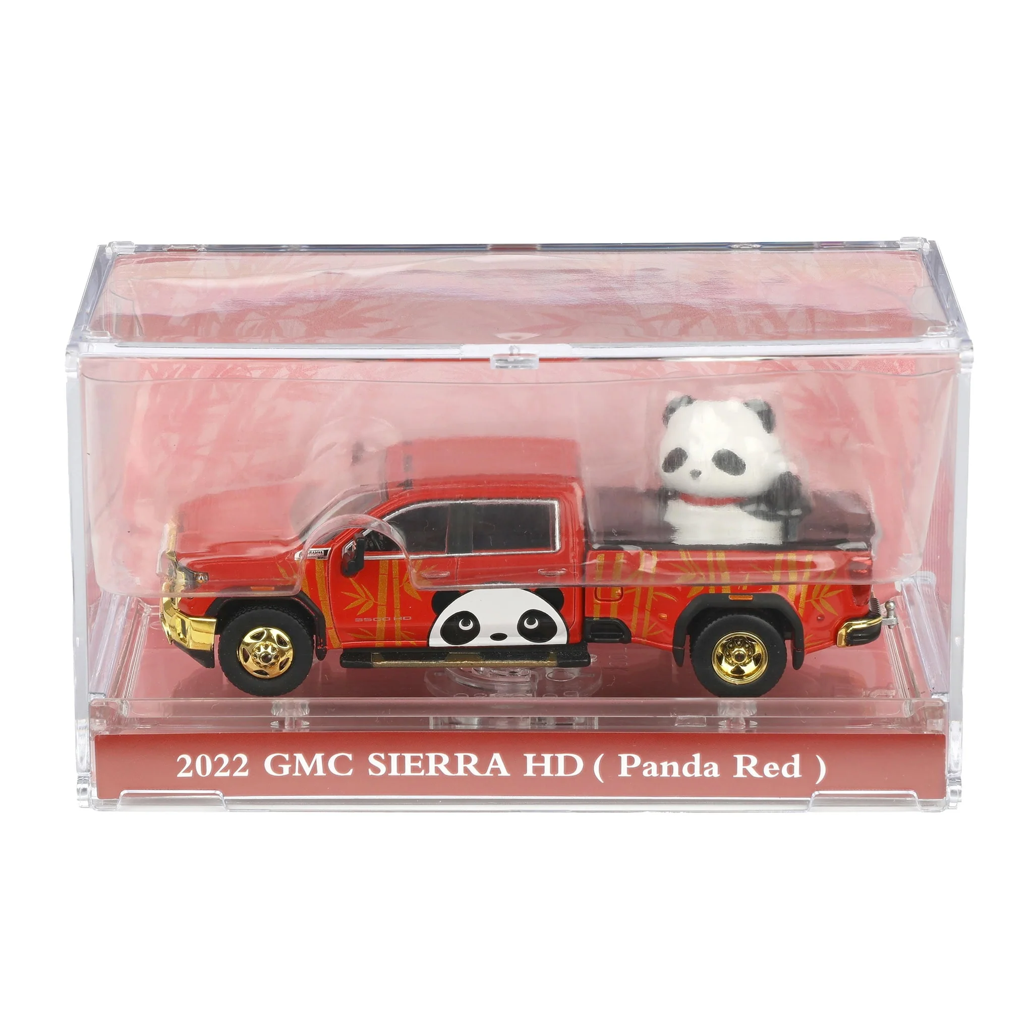 1/64 2022 GMC Sierra 3500 HD Denali Dually Pickup Truck with Beijing Panda, Red, 2025 GreenLight Waltersons Product Expo Exclusive - Image 5