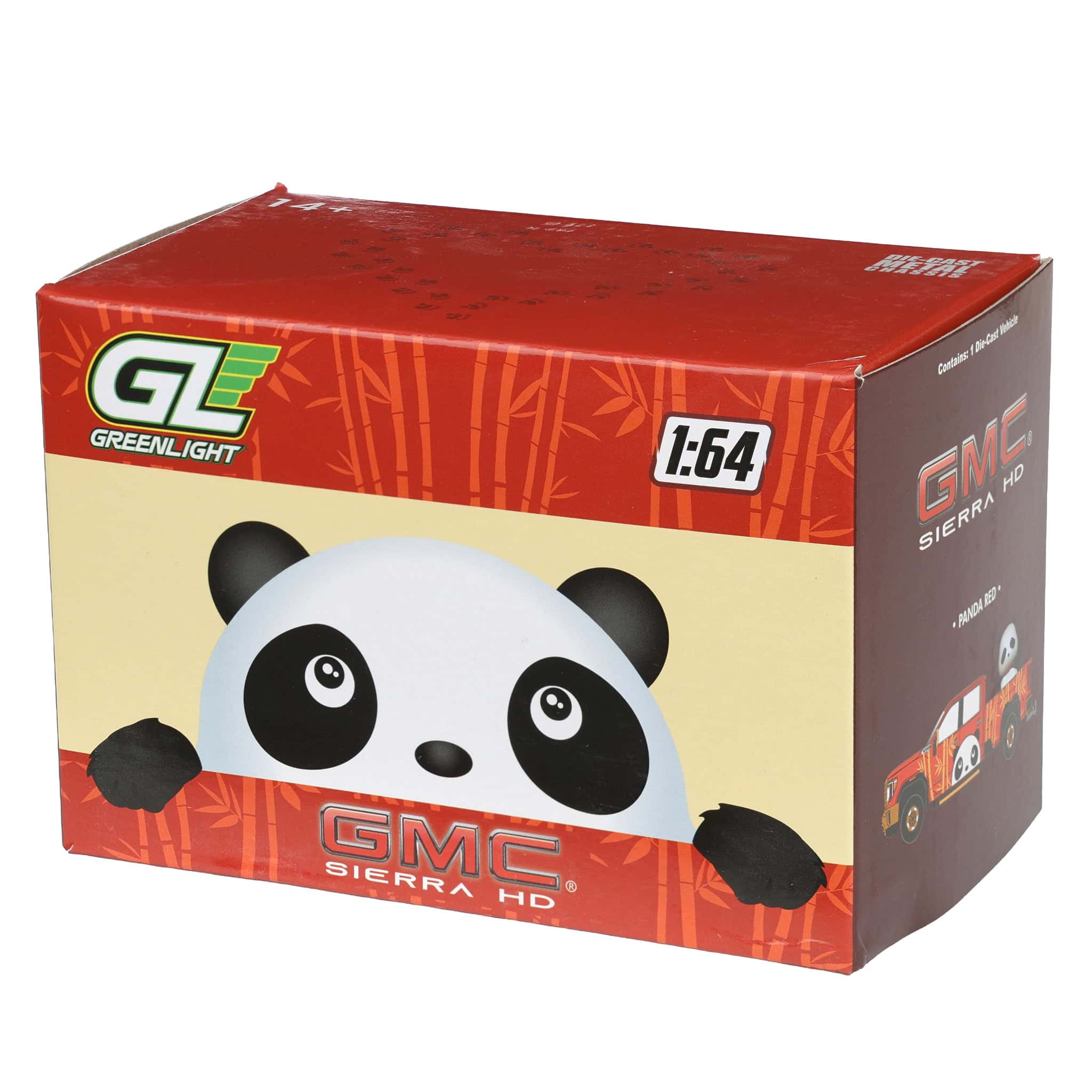 1/64 2022 GMC Sierra 3500 HD Denali Dually Pickup Truck with Beijing Panda, Red, 2025 GreenLight Waltersons Product Expo Exclusive - Image 6