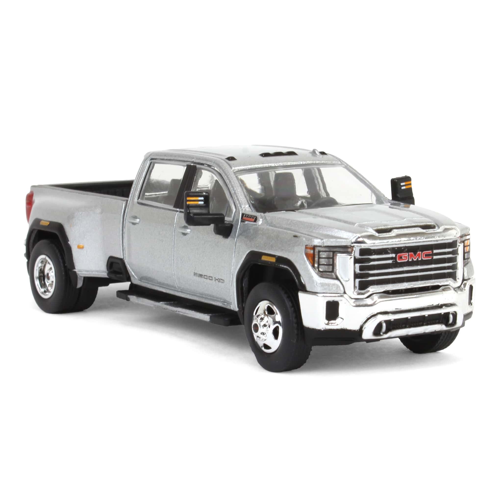 1/64 2022 GMC Sierra 3500HD Pro Dually, Quicksilver Metallic, Karson Diecast Exclusive - Image 2