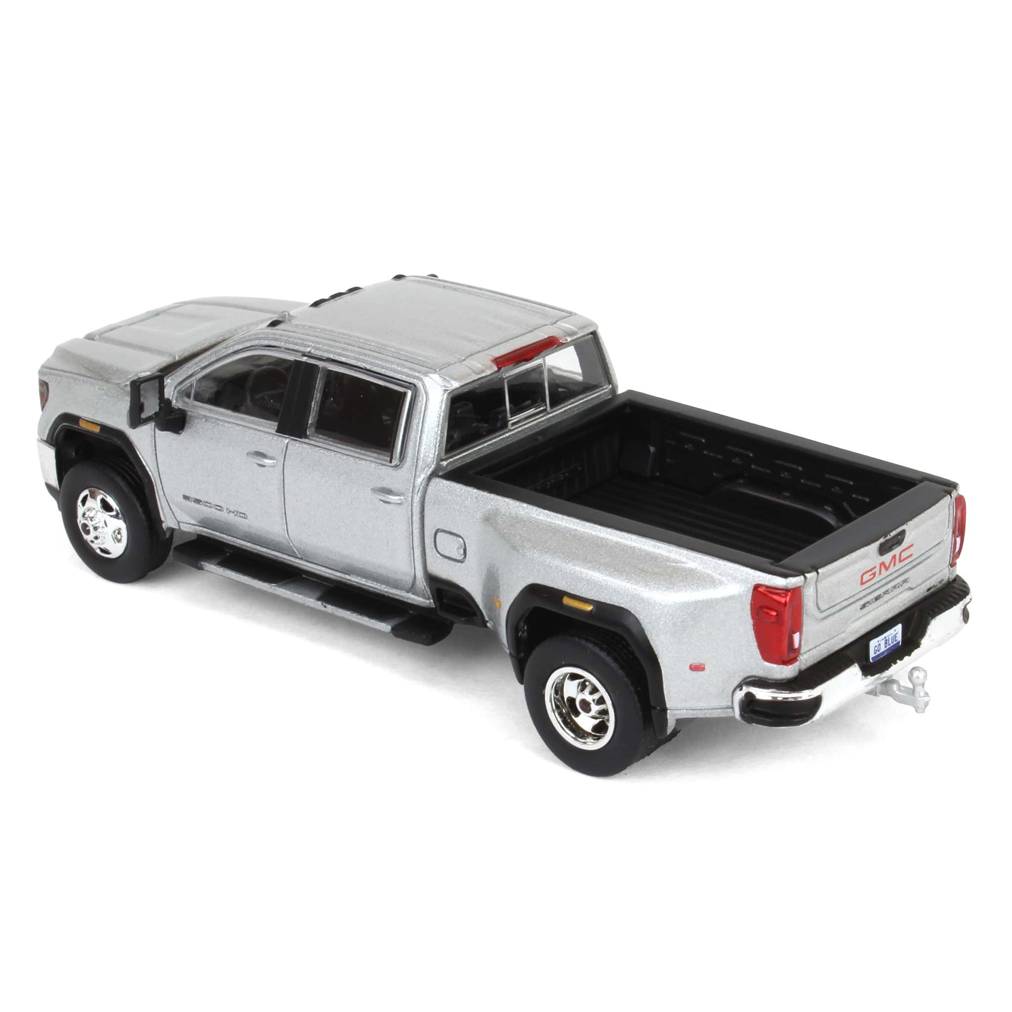 1/64 2022 GMC Sierra 3500HD Pro Dually, Quicksilver Metallic, Karson Diecast Exclusive - Image 4