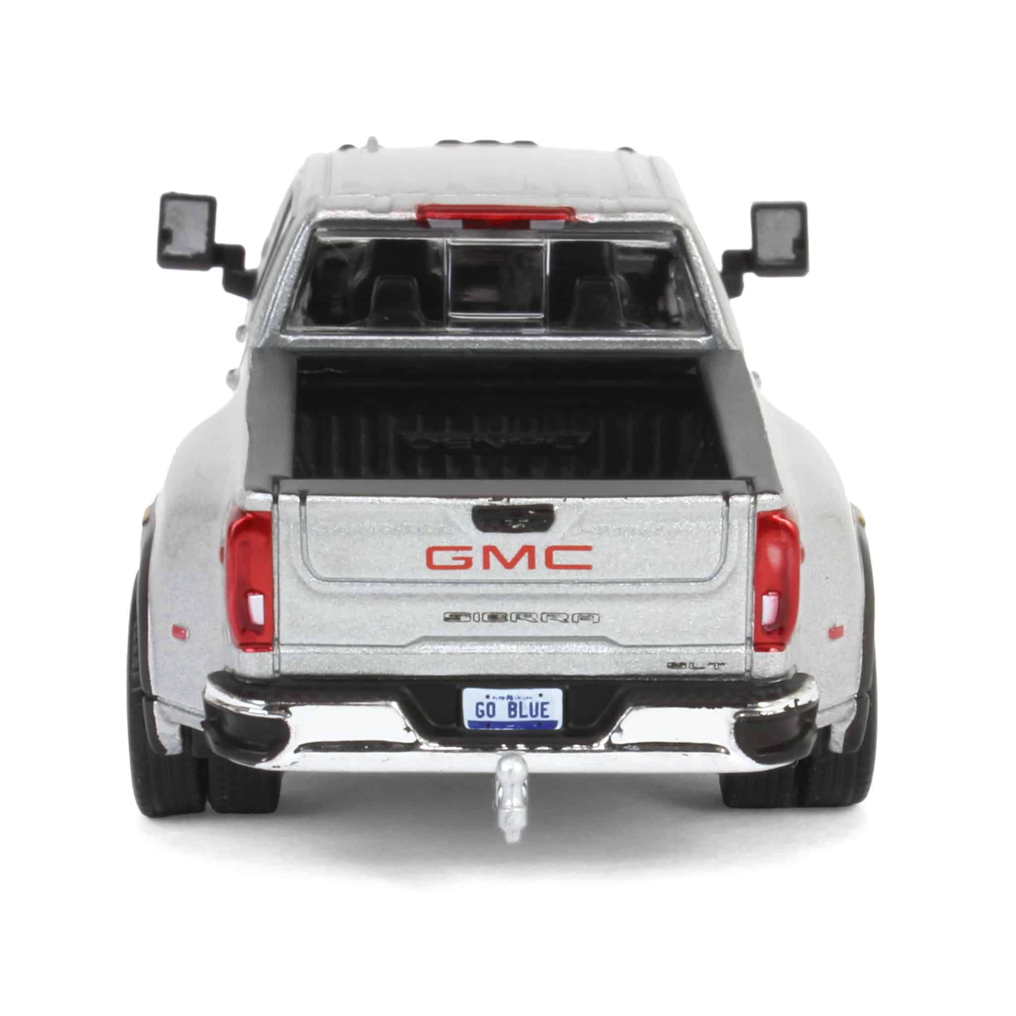1/64 2022 GMC Sierra 3500HD Pro Dually, Quicksilver Metallic, Karson Diecast Exclusive - Image 5