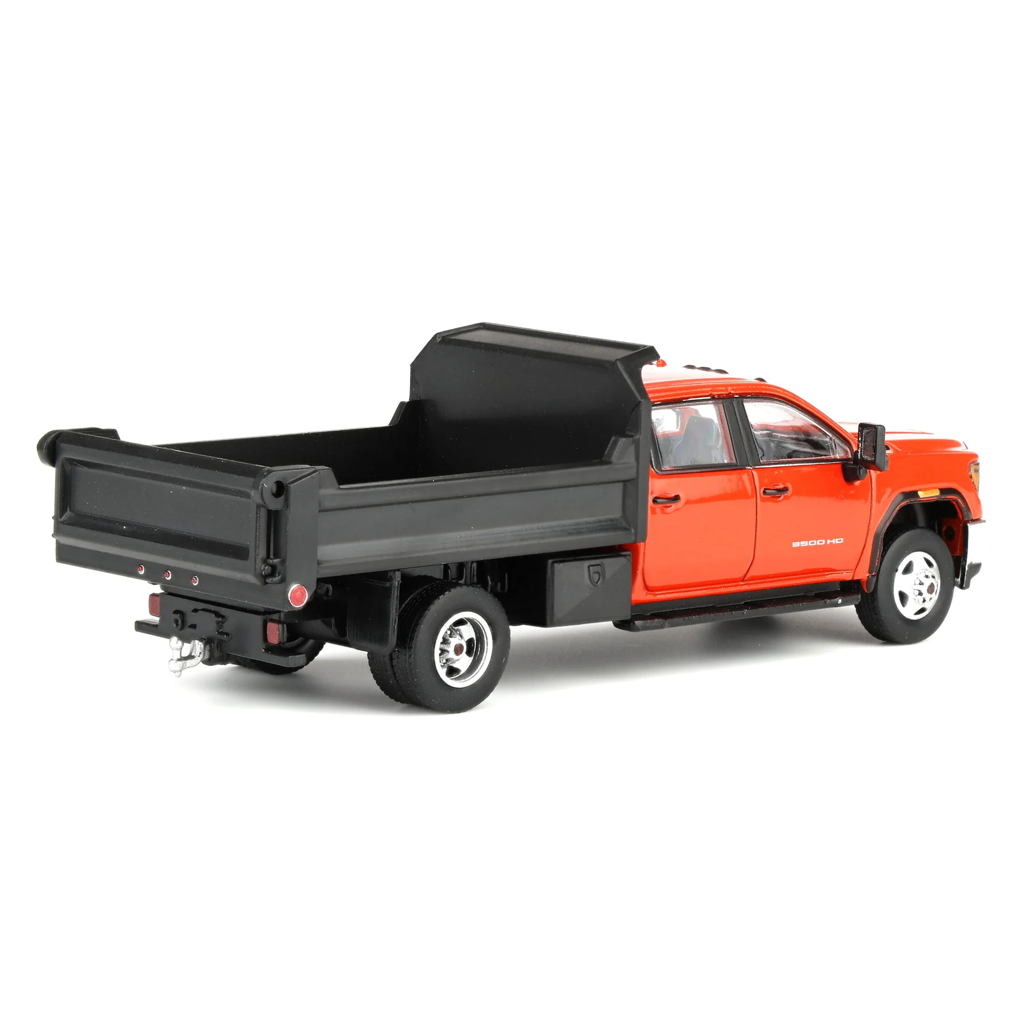 1/64 2022 GMC Sierra 3500HD Pickup Truck with Dump Bed, Cardinal Red, Karson Diecast Exclusive - Image 3