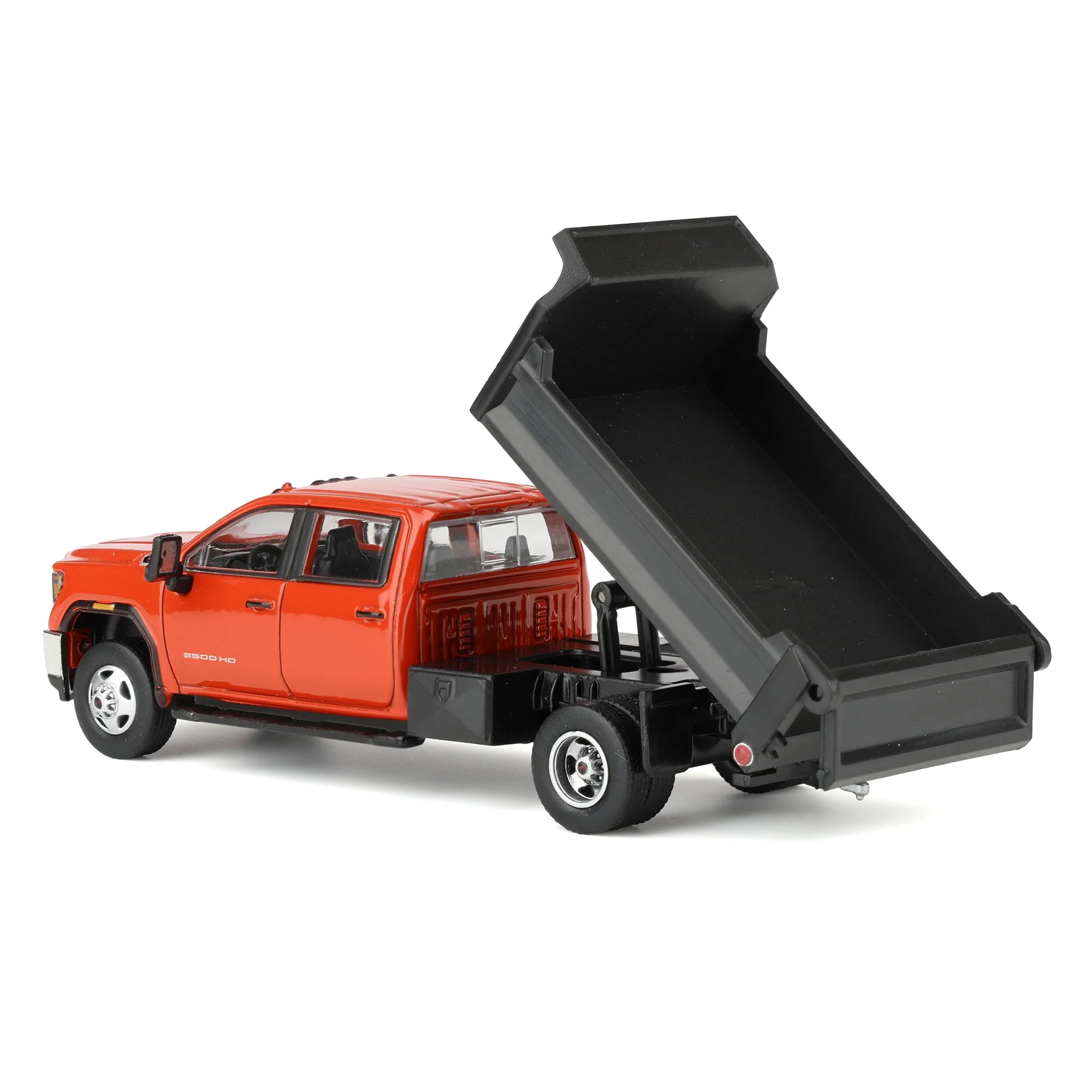 1/64 2022 GMC Sierra 3500HD Pickup Truck with Dump Bed, Cardinal Red, Karson Diecast Exclusive - Image 4