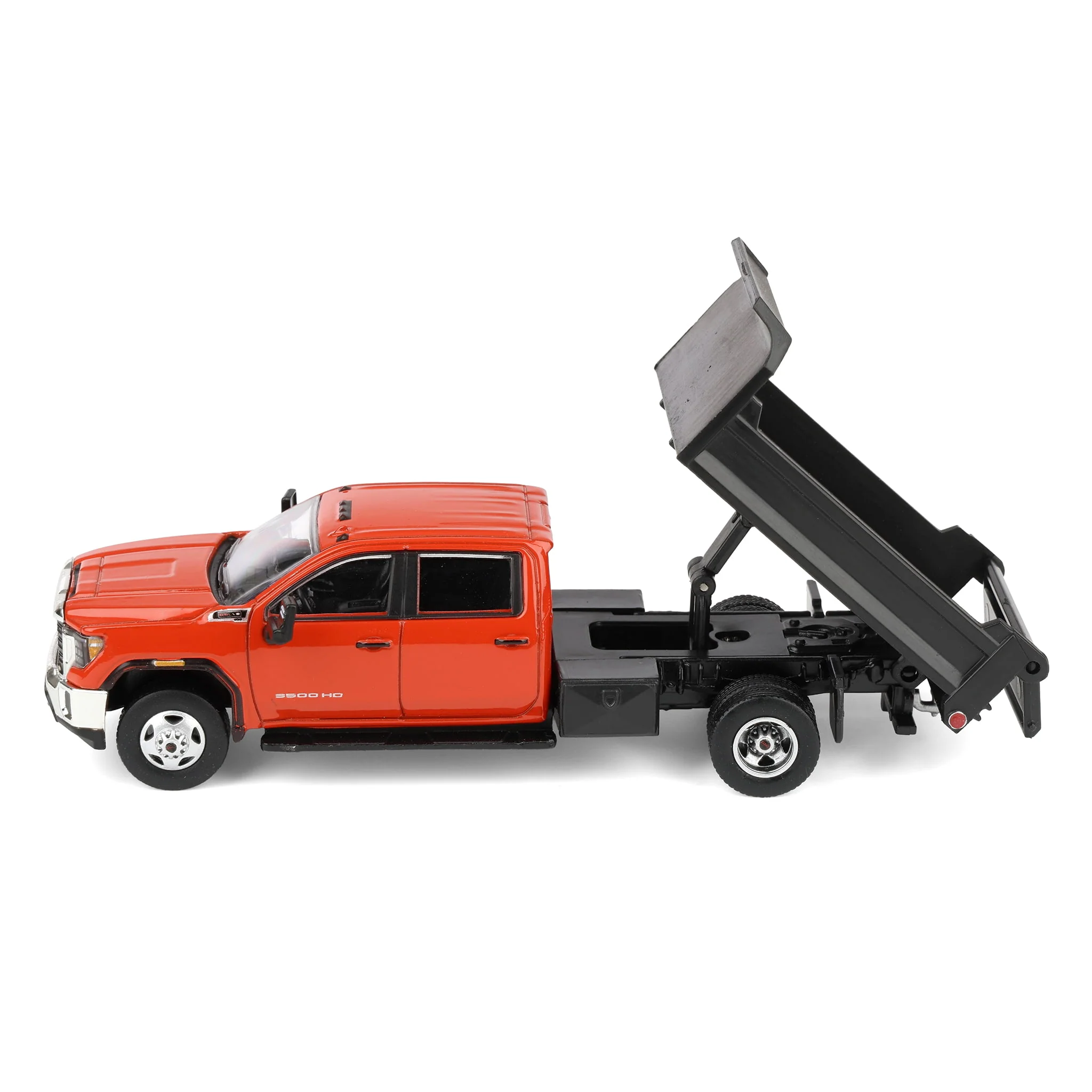 1/64 2022 GMC Sierra 3500HD Pickup Truck with Dump Bed, Cardinal Red, Karson Diecast Exclusive - Image 5