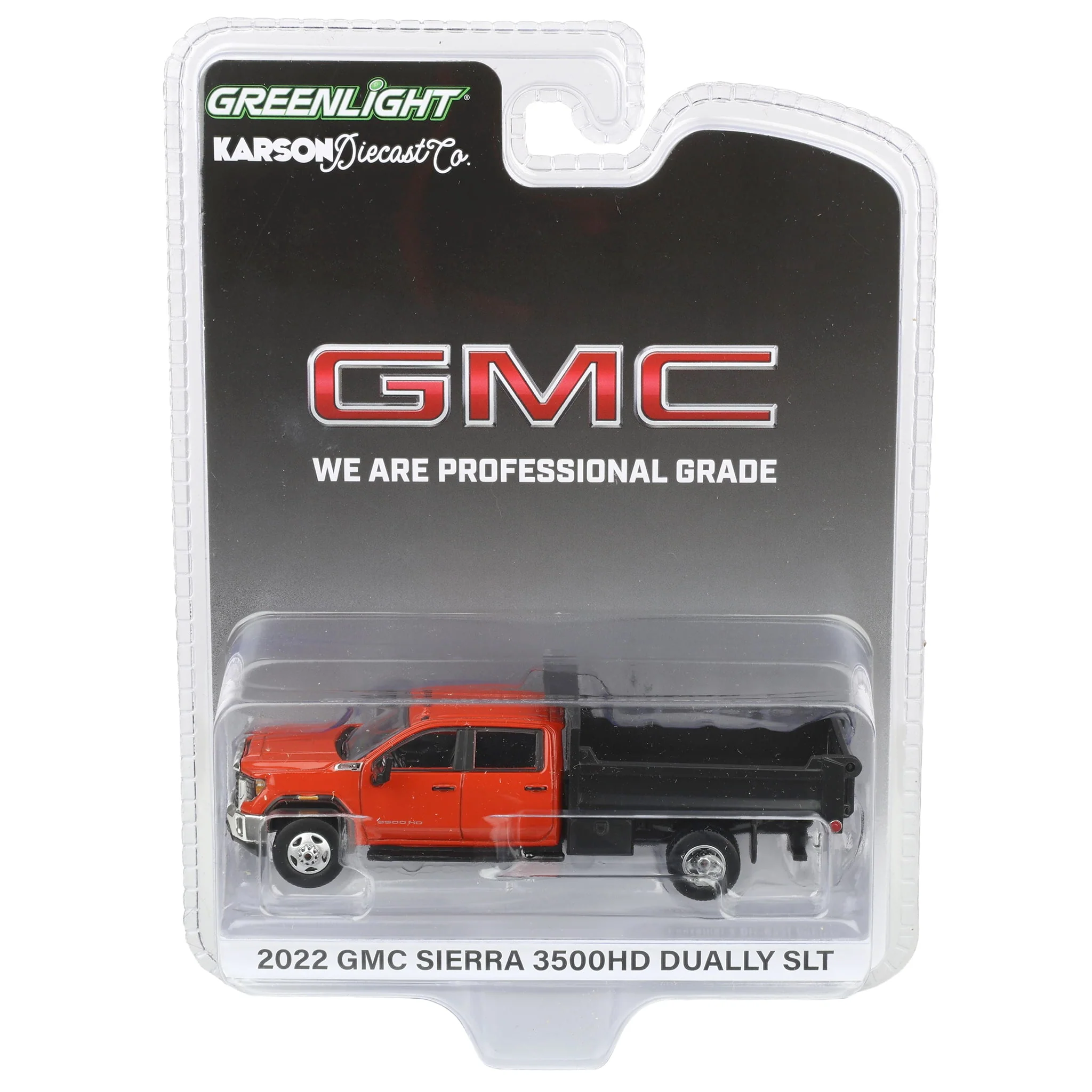 1/64 2022 GMC Sierra 3500HD Pickup Truck with Dump Bed, Cardinal Red, Karson Diecast Exclusive - Image 6