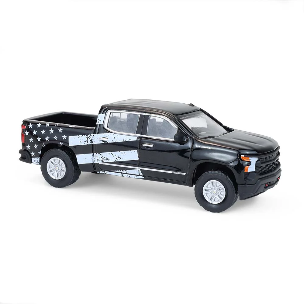 1/64 2023 Chevrolet Silverado, Stars & Stripes, Blue Collar Collection Series 14 - Image 2