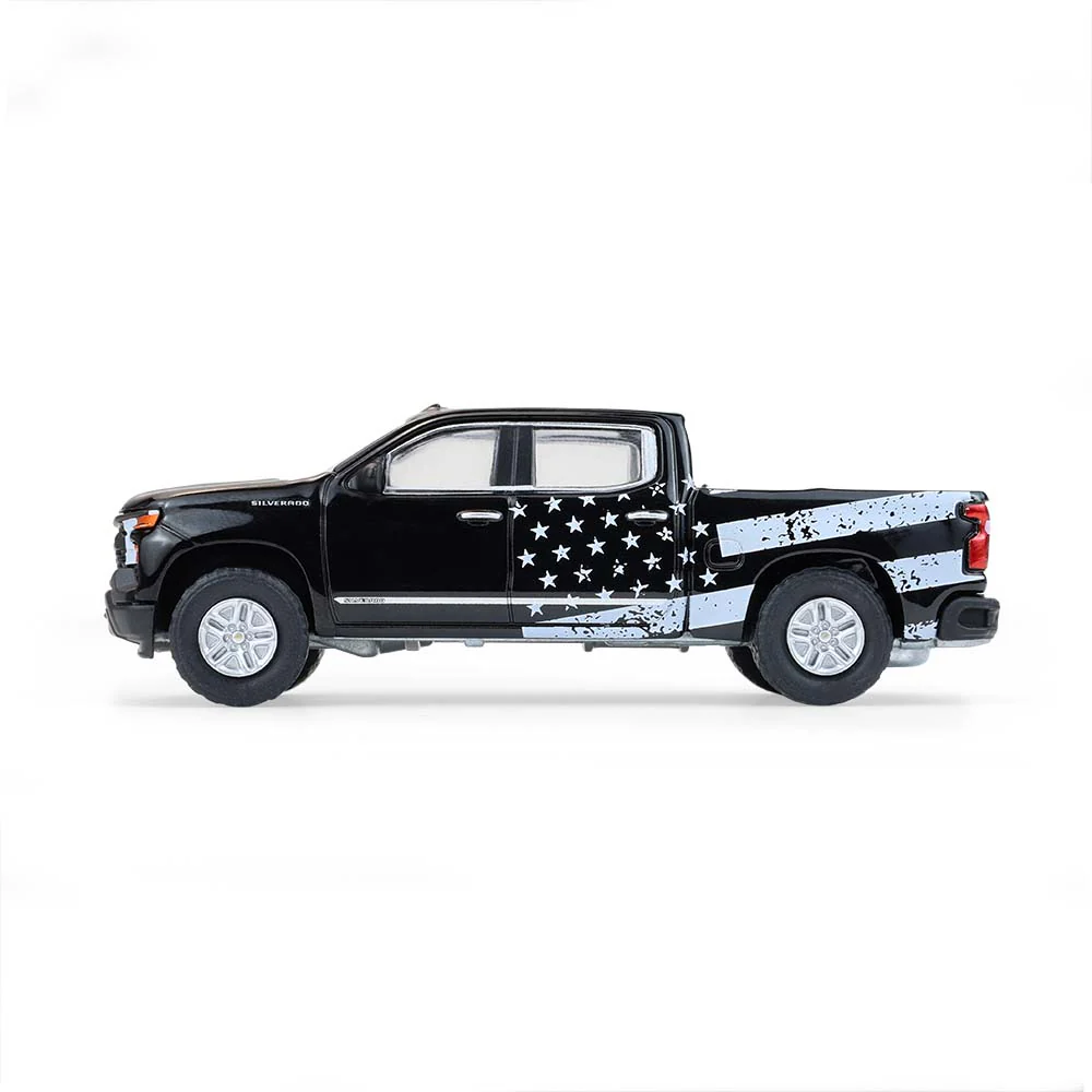 1/64 2023 Chevrolet Silverado, Stars & Stripes, Blue Collar Collection Series 14 - Image 3
