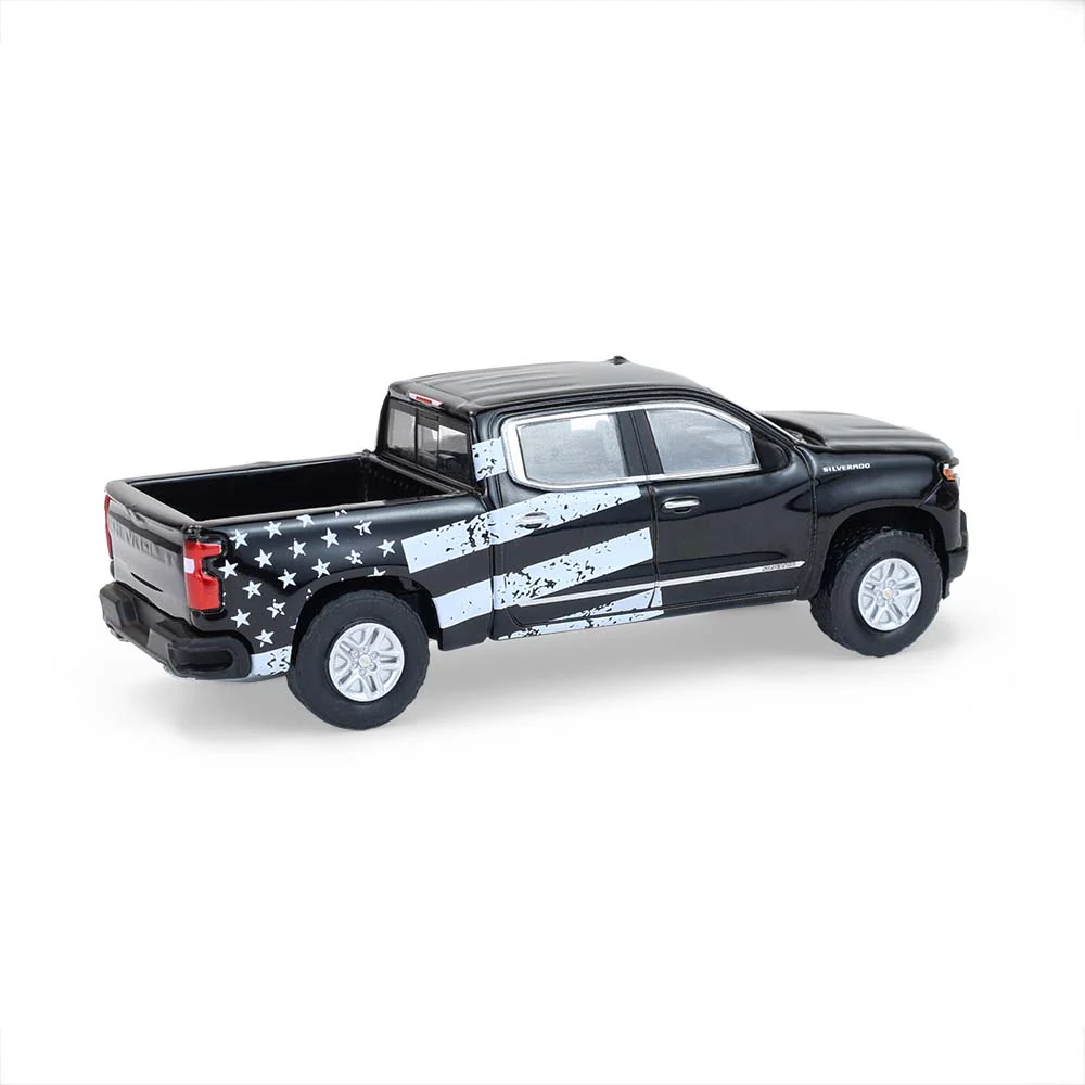 1/64 2023 Chevrolet Silverado, Stars & Stripes, Blue Collar Collection Series 14 - Image 5