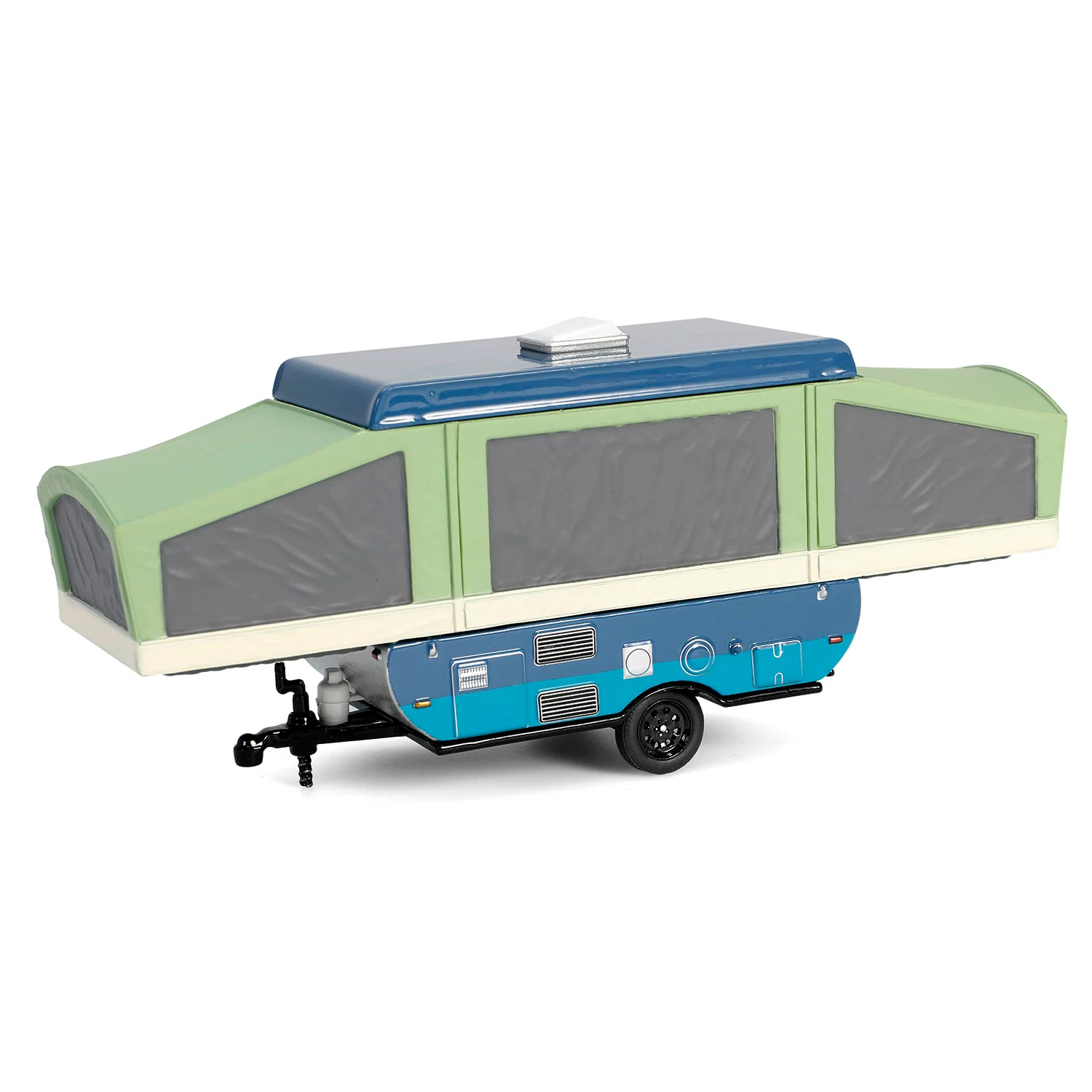 1/64 2024 Chevrolet Silverado High Country with Pop-Up Camper, Sterling Gray, Hitch & Tow Series 32 - Image 7