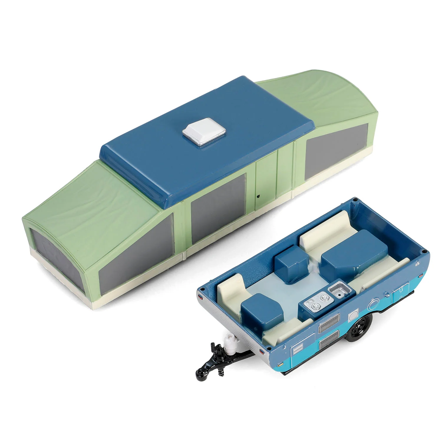 1/64 2024 Chevrolet Silverado High Country with Pop-Up Camper, Sterling Gray, Hitch & Tow Series 32 - Image 8