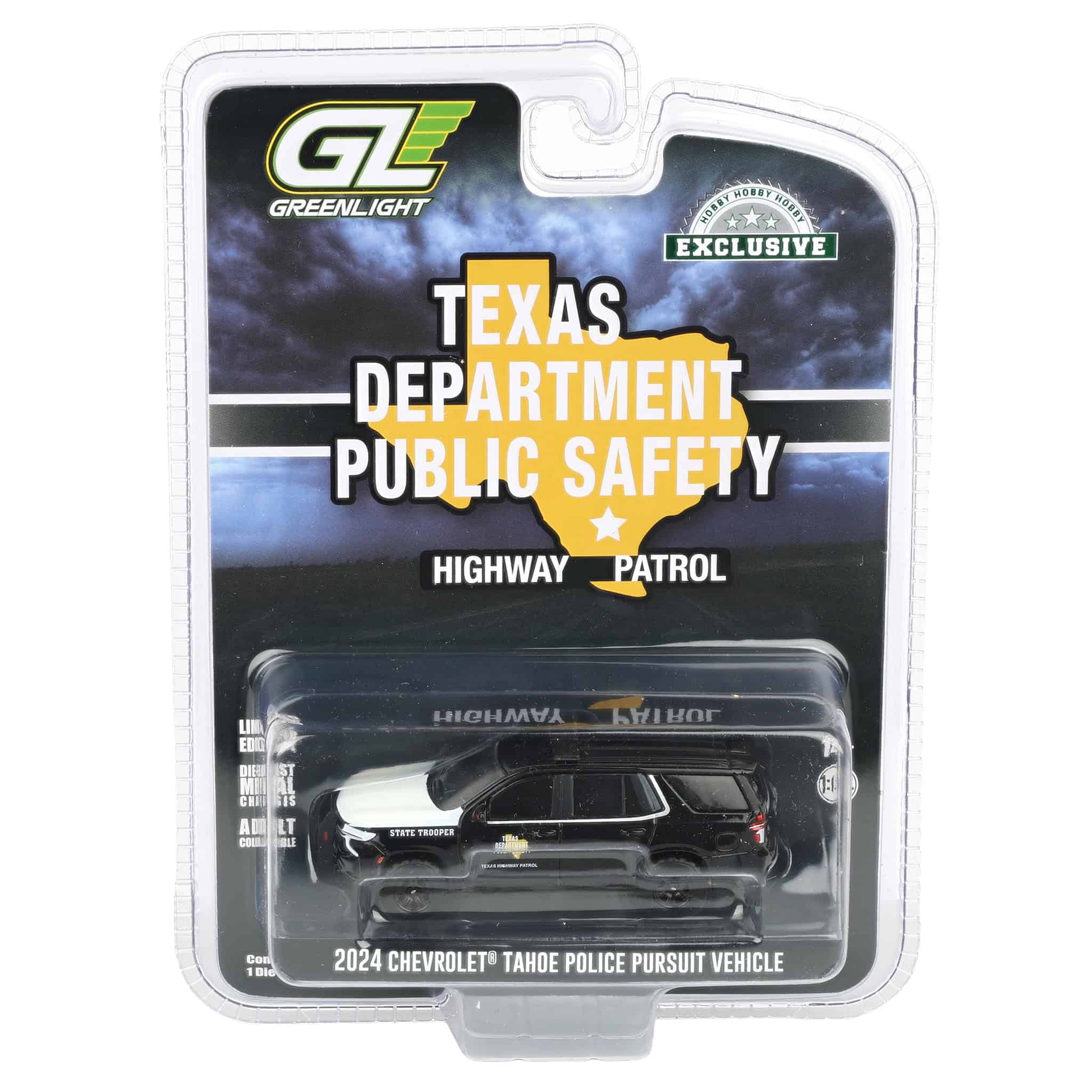 1/64 2024 Chevrolet Tahoe Police Pursuit Vehicle, Texas Highway Patrol, Hobby Exclusive Hot Pursuit - Image 6