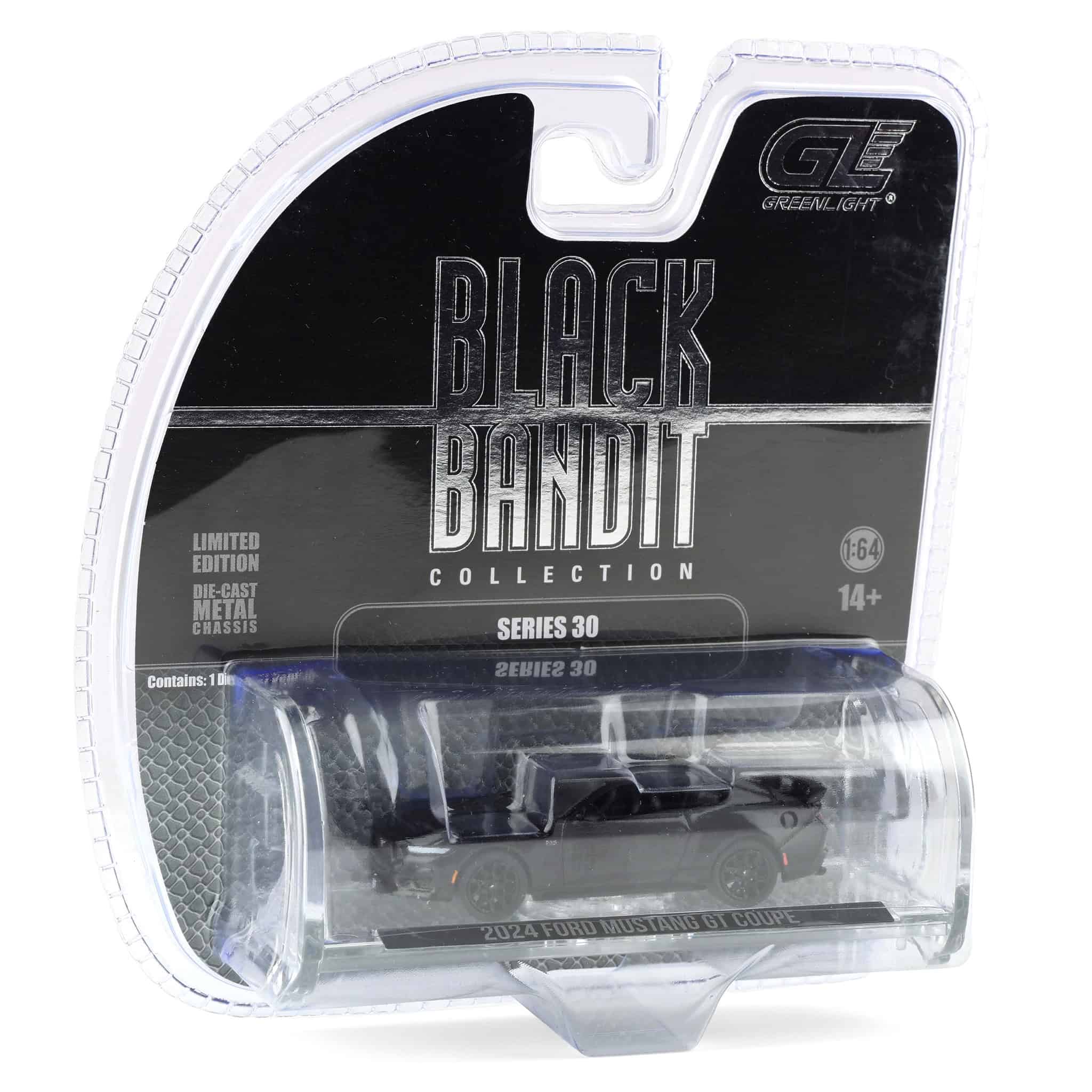 1/64 2024 Ford Mustang Gen 7 5650 GT Coupe, Black Bandit Series 30 - Image 7