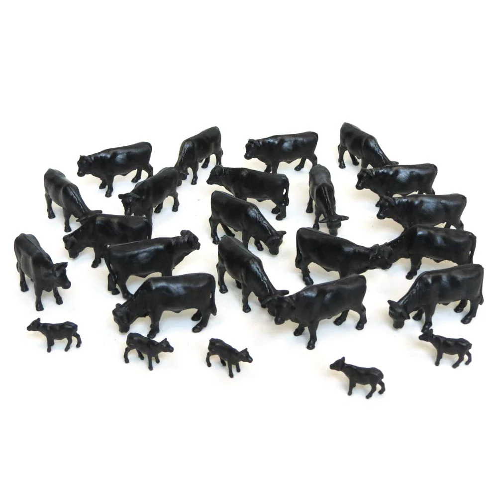 1/64 Black Angus Cows & Calves by ERTL, 25 Pack
