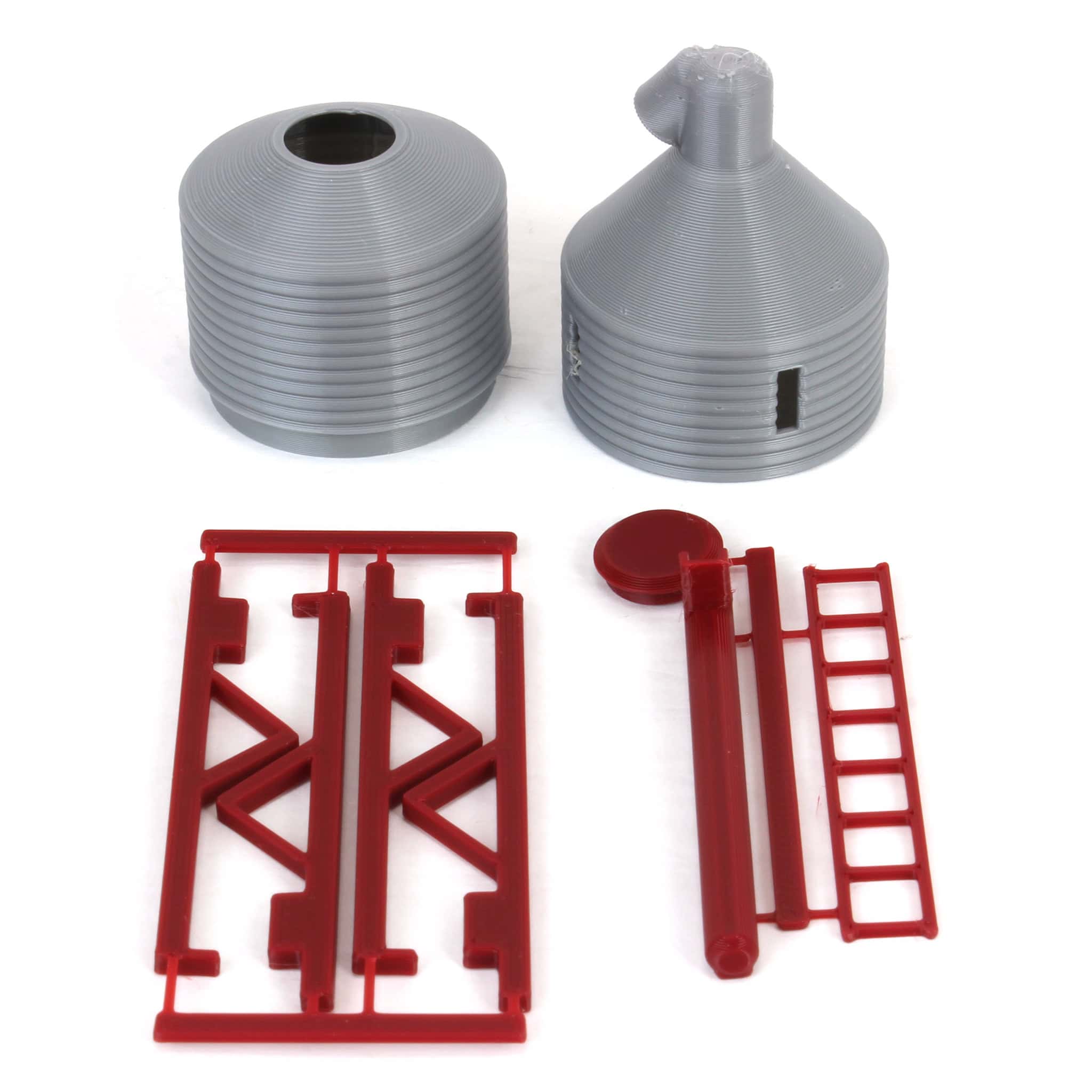 1/64 3D Printed Grain Hopper with Auger & Ladders, 3in High - Image 4