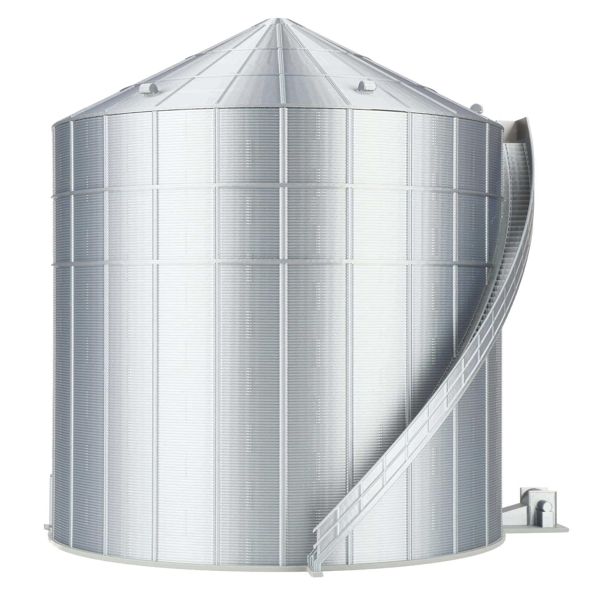 1/64 40-50K Bushel Grain Bin with Stairs & Centrifugal Fan by REVD Toys, 3D Printed