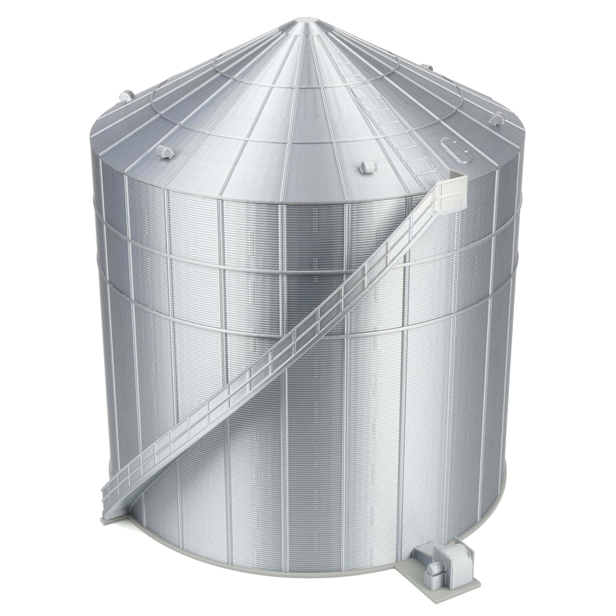 1/64 40-50K Bushel Grain Bin with Stairs & Centrifugal Fan by REVD Toys, 3D Printed - Image 5