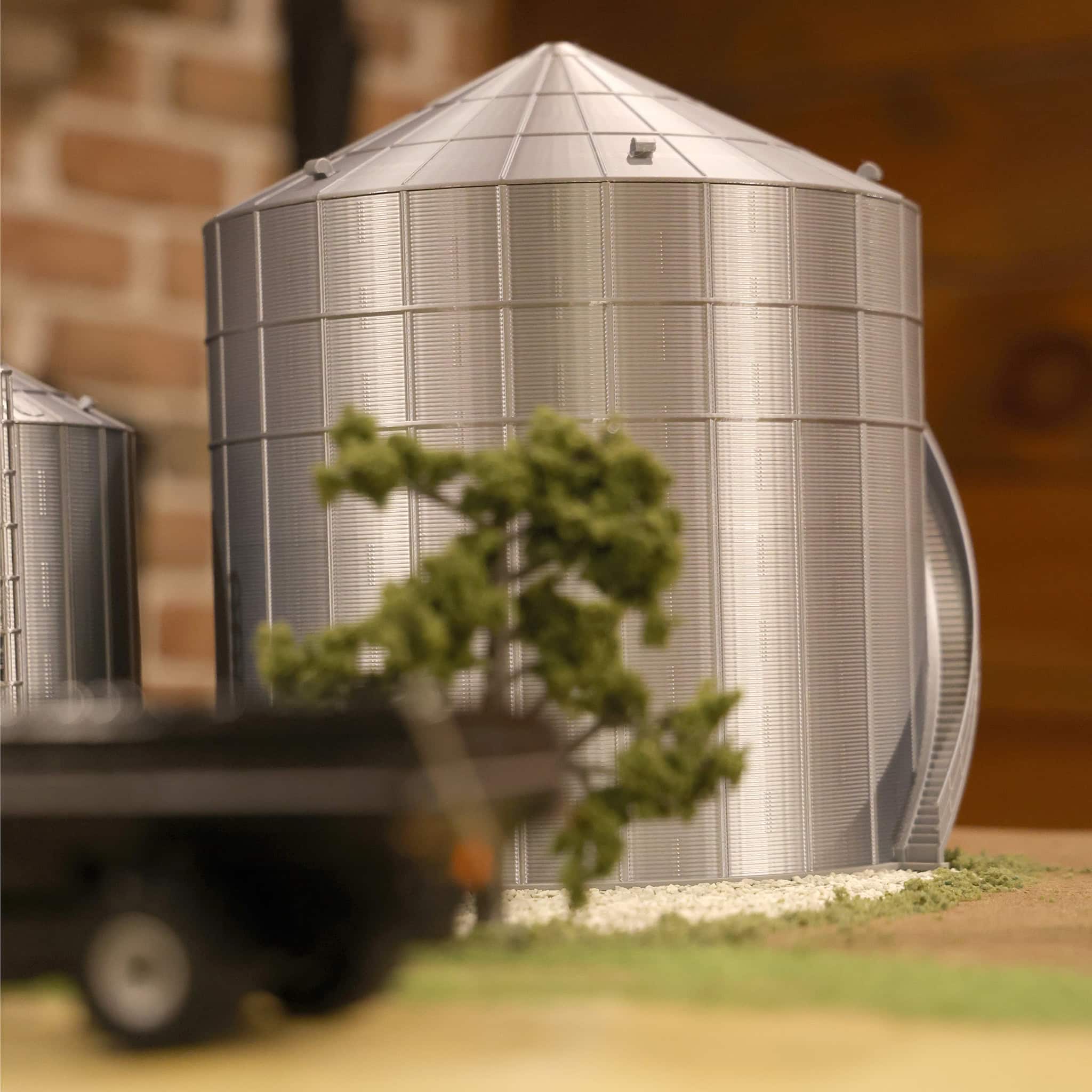 1/64 40-50K Bushel Grain Bin with Stairs & Centrifugal Fan by REVD Toys, 3D Printed - Image 7