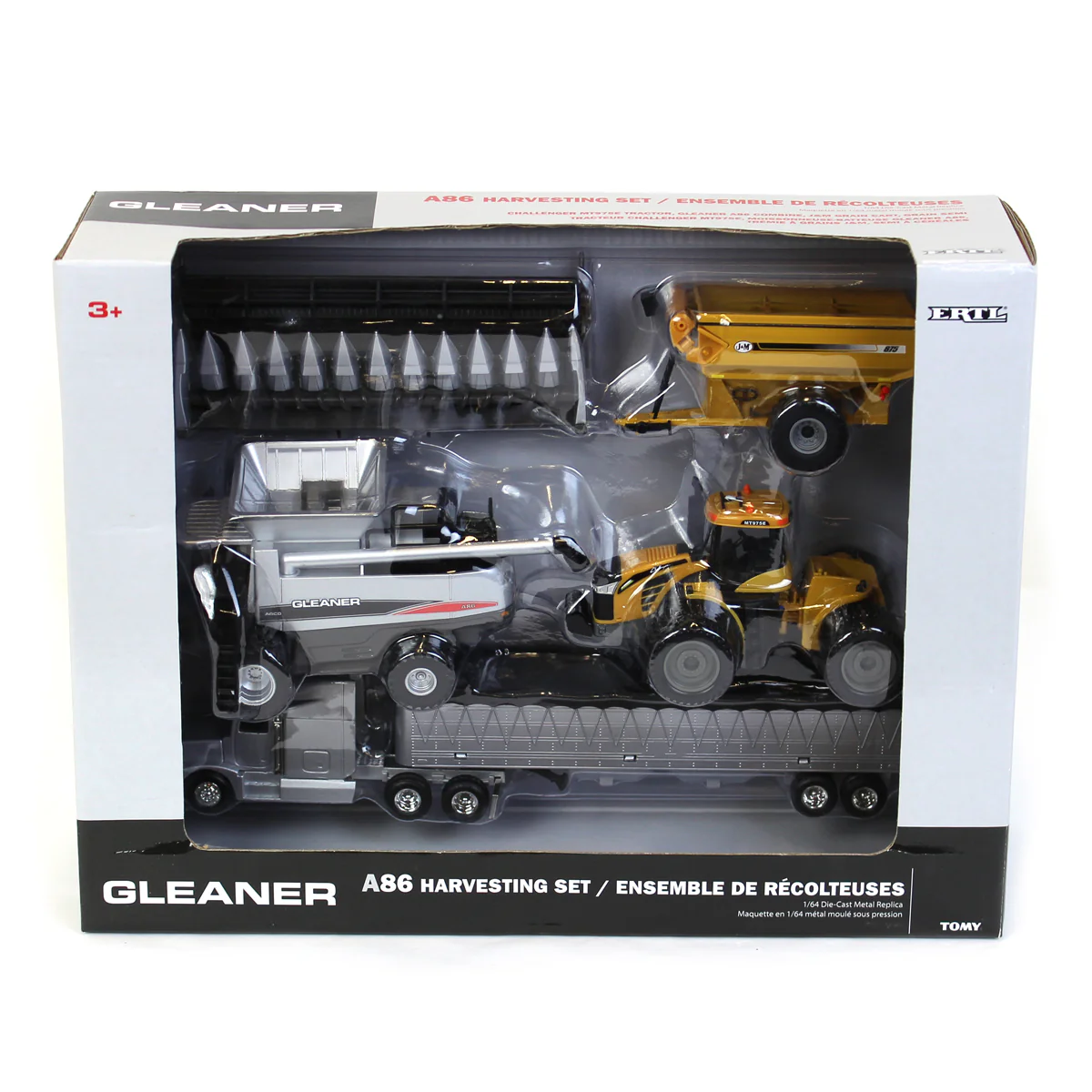 1/64 AGCO 4 Piece Harvesting Set with Gleaner A86 Combine by ERTL - Image 8