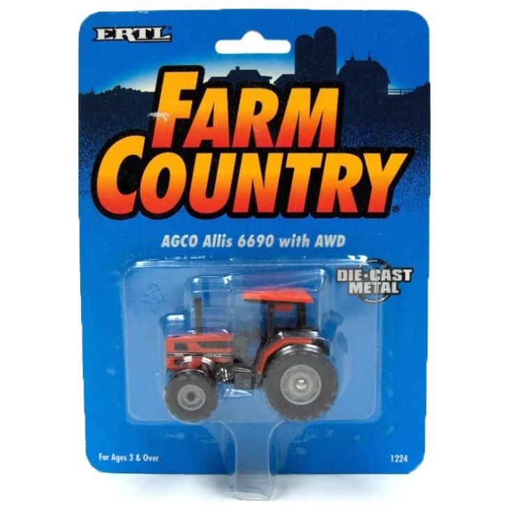 1/64 AGCO Allis 6690 Tractor with MFD & 4-Post Canopy by ERTL
