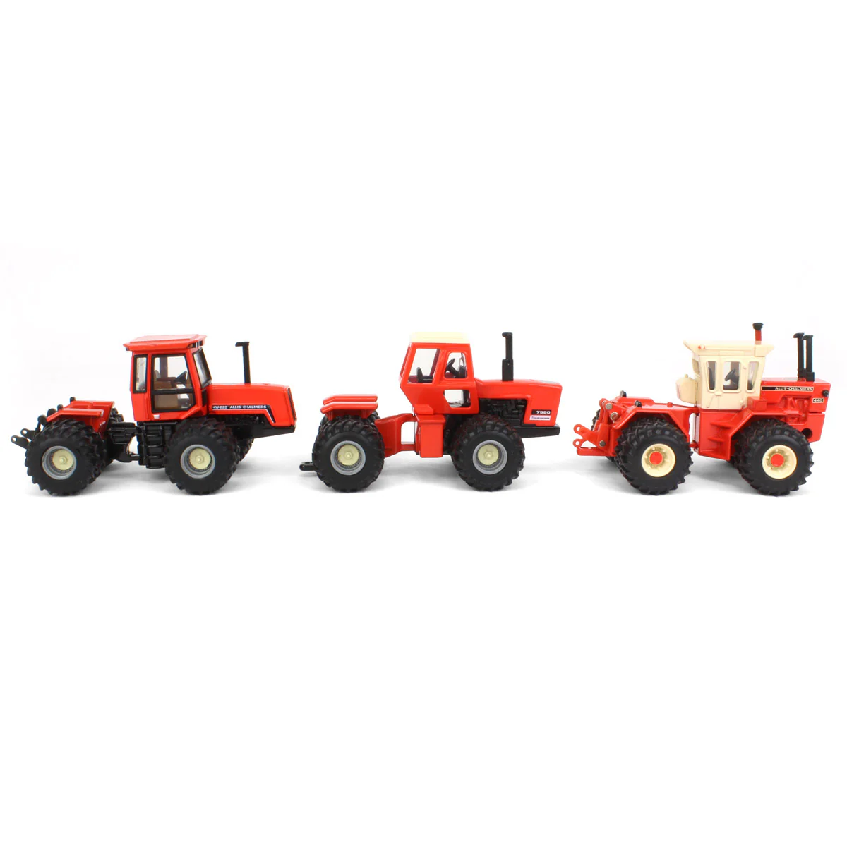 1/64 Allis Chalmers 50th Anniversary 4WD Tractor Set with 440, 7580 & 4W-220 by ERTL - Image 2