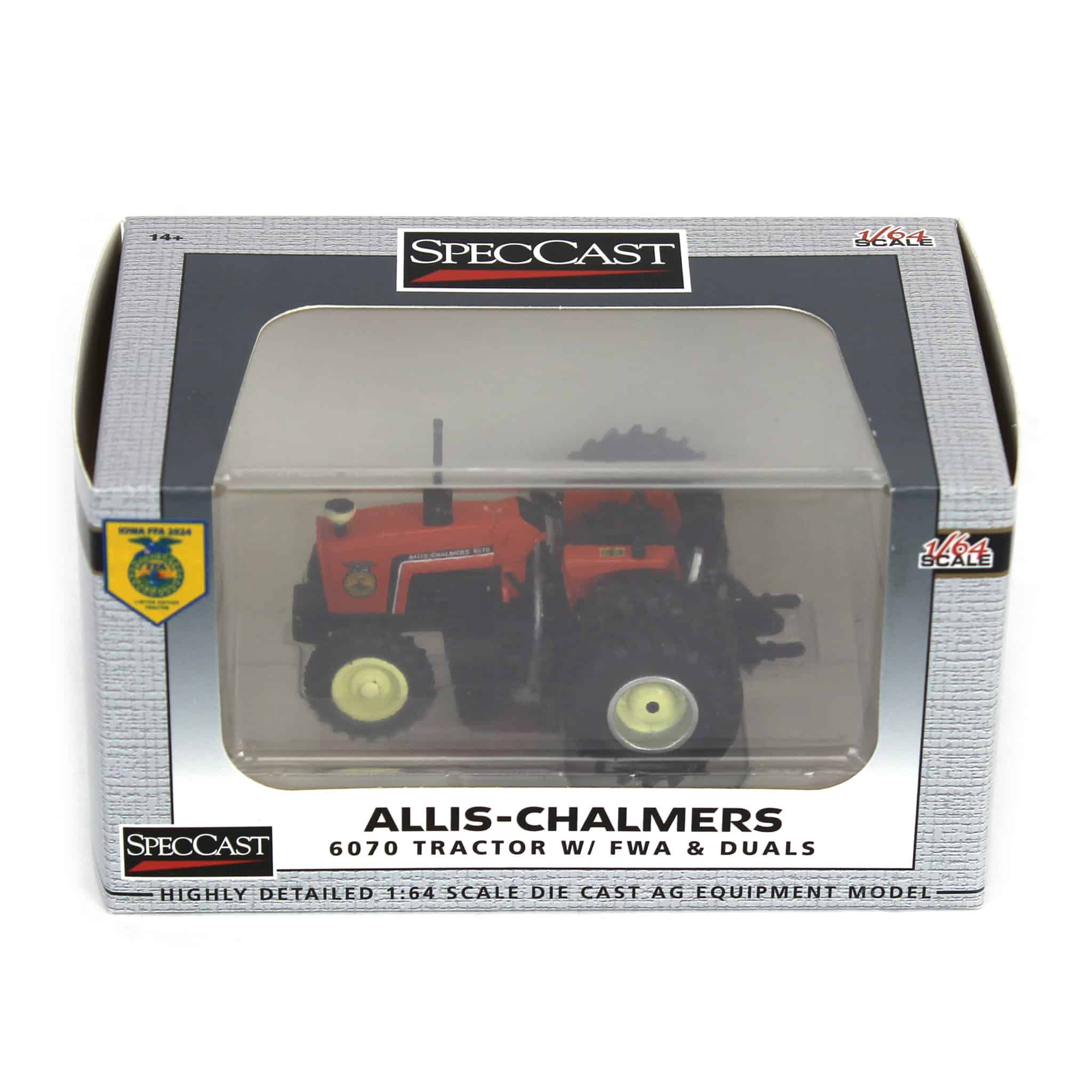 1/64 Allis Chalmers 6070 Tractor with FWA & Rear Duals by SpecCast, 2024 Iowa FFA Limited Edition - Image 6