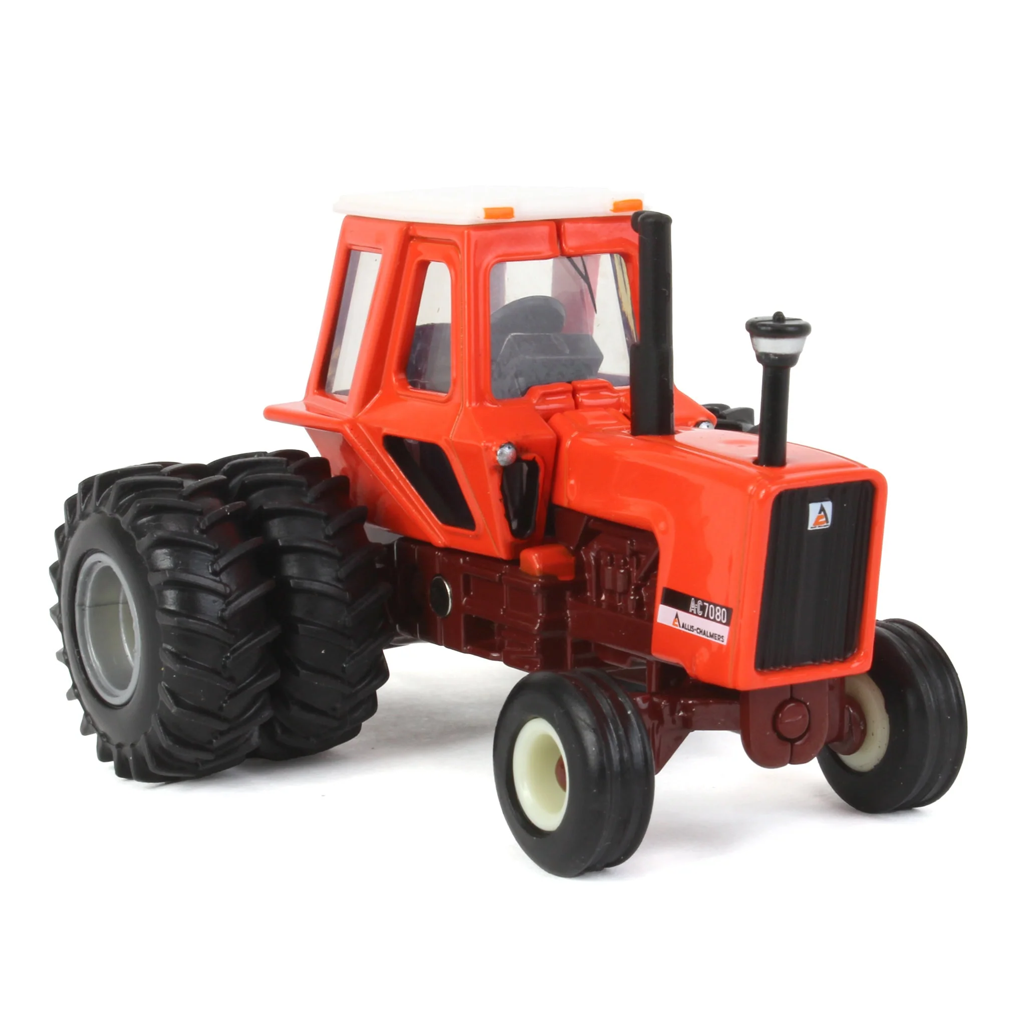 1/64 Allis Chalmers 7080 Maroon Belly Tractor with Rear Duals by ERTL - Image 2