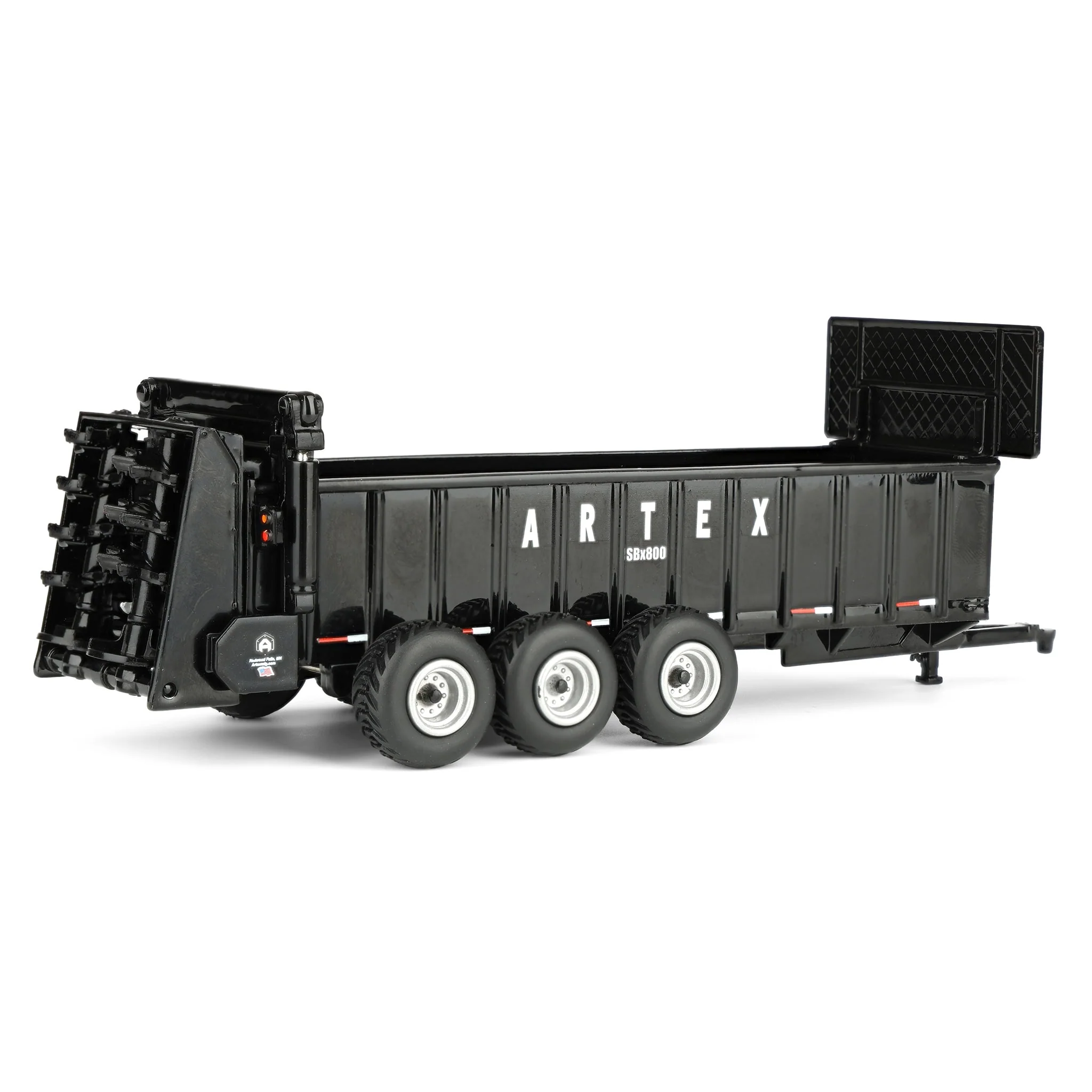 1/64 Black Artex SBX800 Manure Spreader with Triple Axle by SpecCast - Image 3