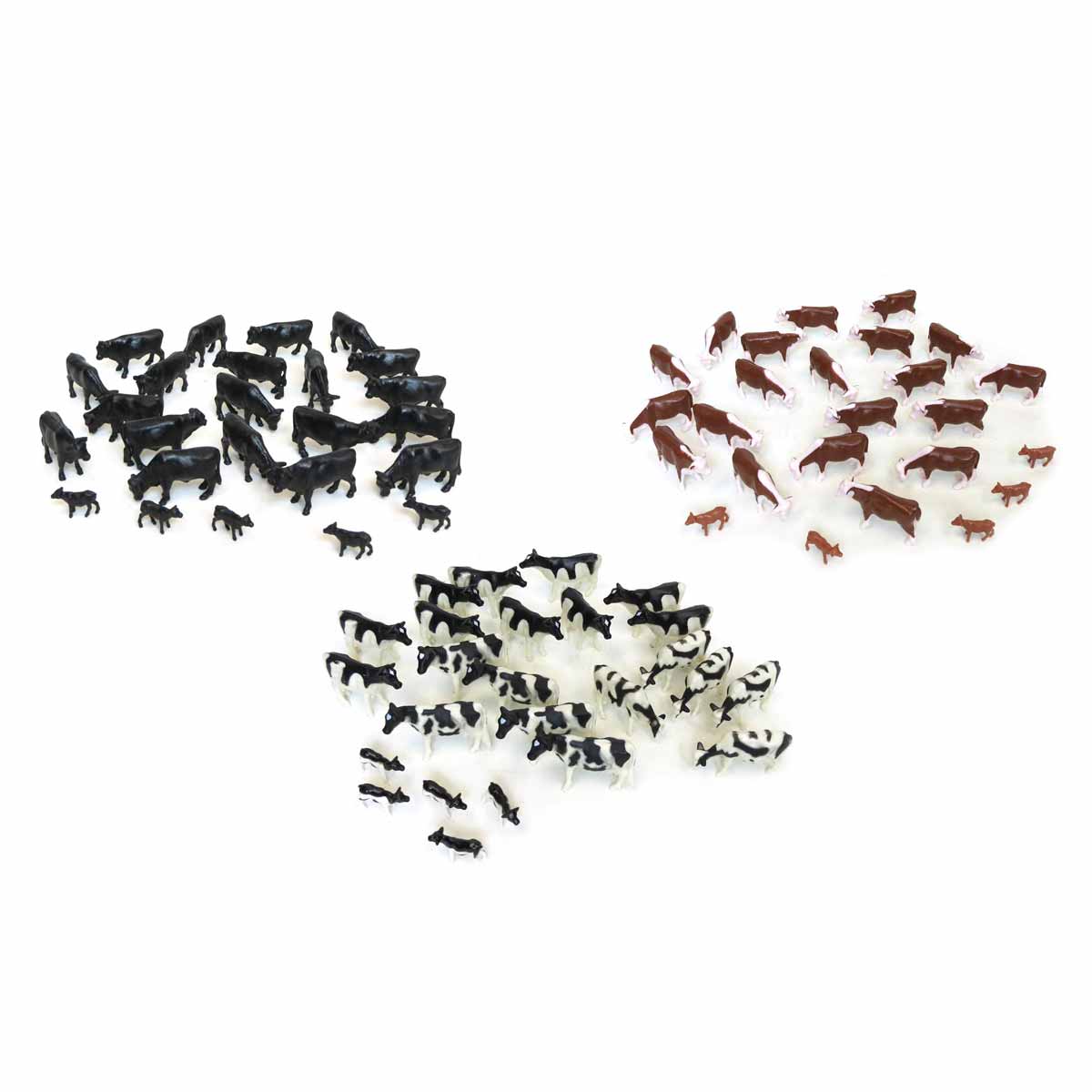 1/64 Assorted Cattle 75 Piece Value Pack, includes 3 Packs containing Herefords, Calves, Cows, & Holsteins!