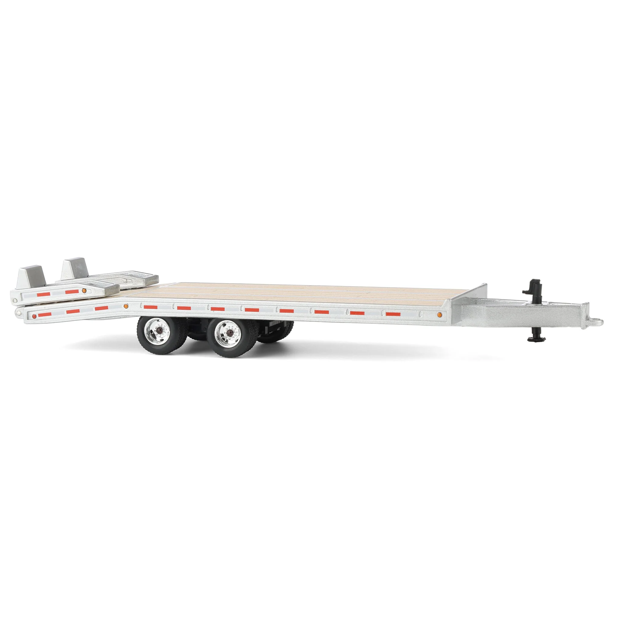 1/64 Beavertail Equipment Trailer (Silver with Chrome Rims), DCP by First Gear, Outback Toys Exclusive - Image 2