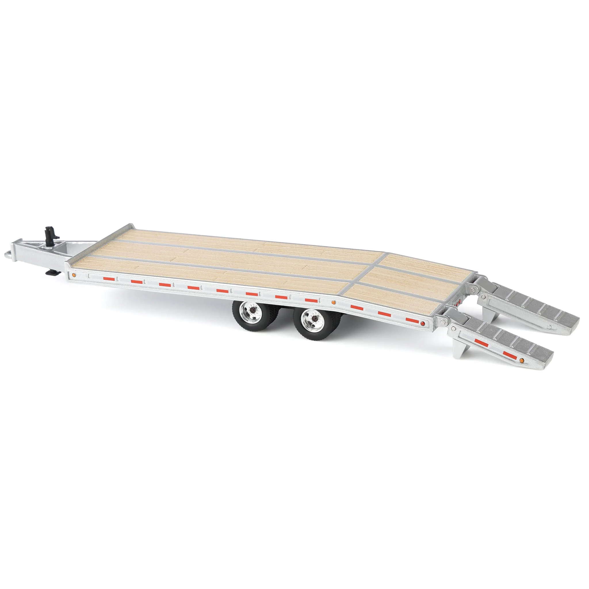 1/64 Beavertail Equipment Trailer (Silver with Chrome Rims), DCP by First Gear, Outback Toys Exclusive - Image 4