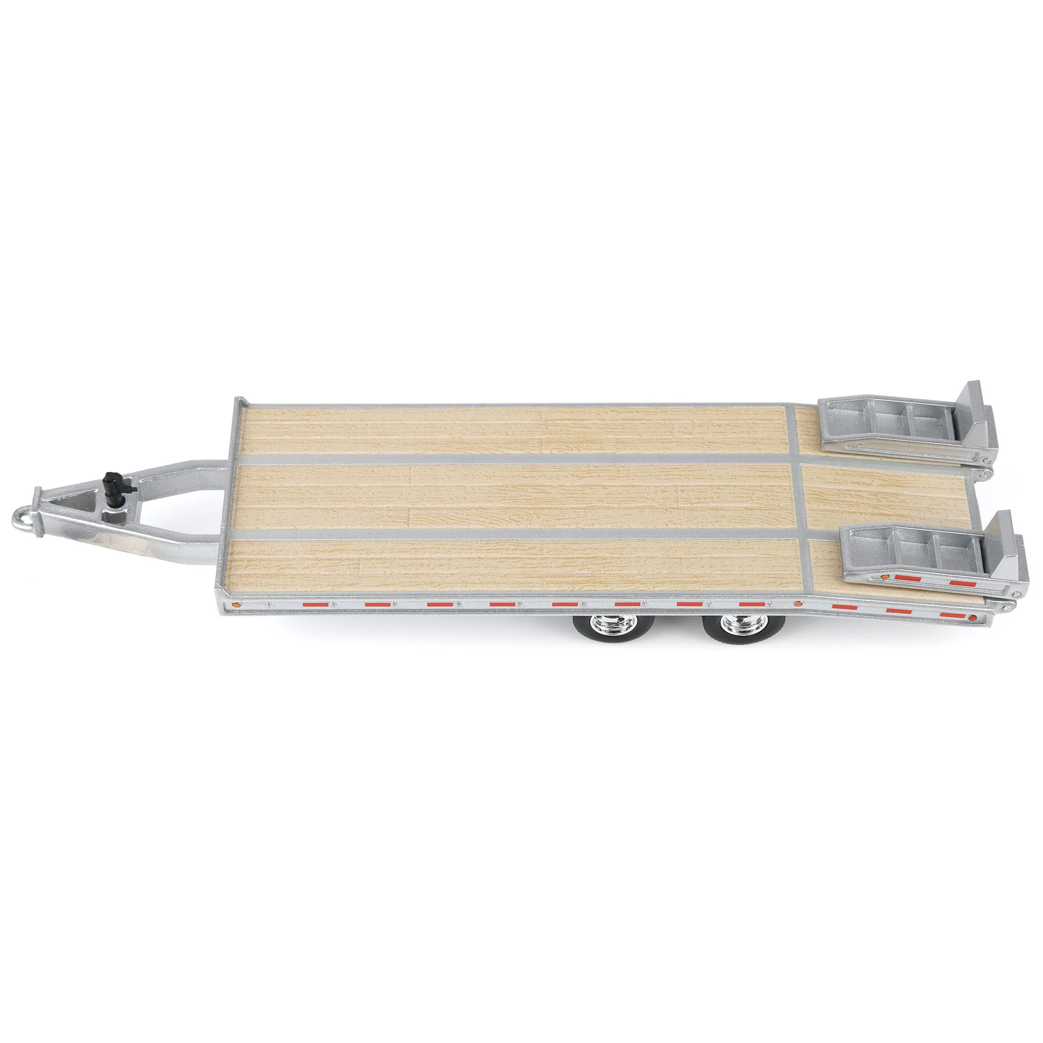1/64 Beavertail Equipment Trailer (Silver with Chrome Rims), DCP by First Gear, Outback Toys Exclusive - Image 5