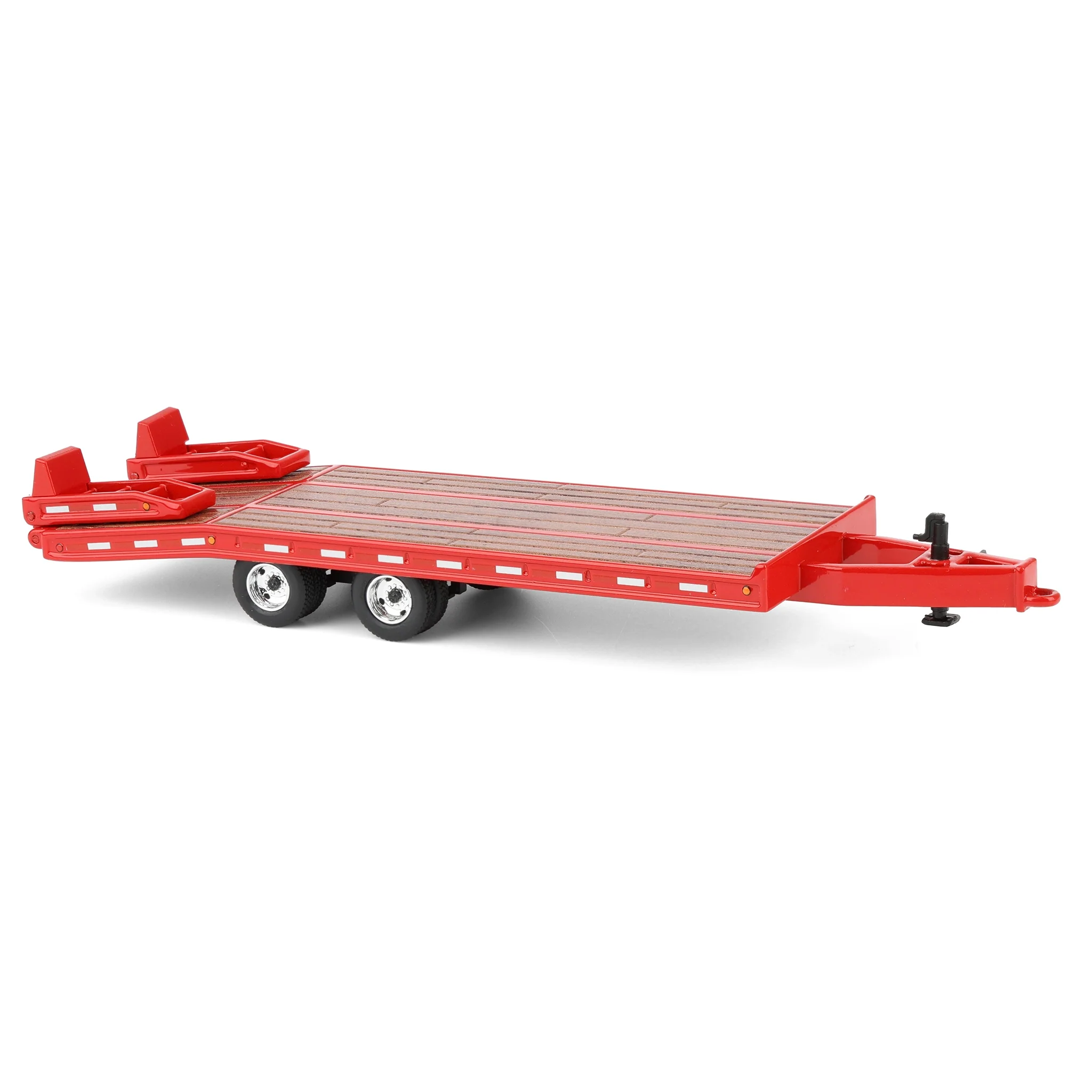 1/64 Beavertail Equipment Trailer (Red with Chrome Rims), DCP by First Gear - Image 2