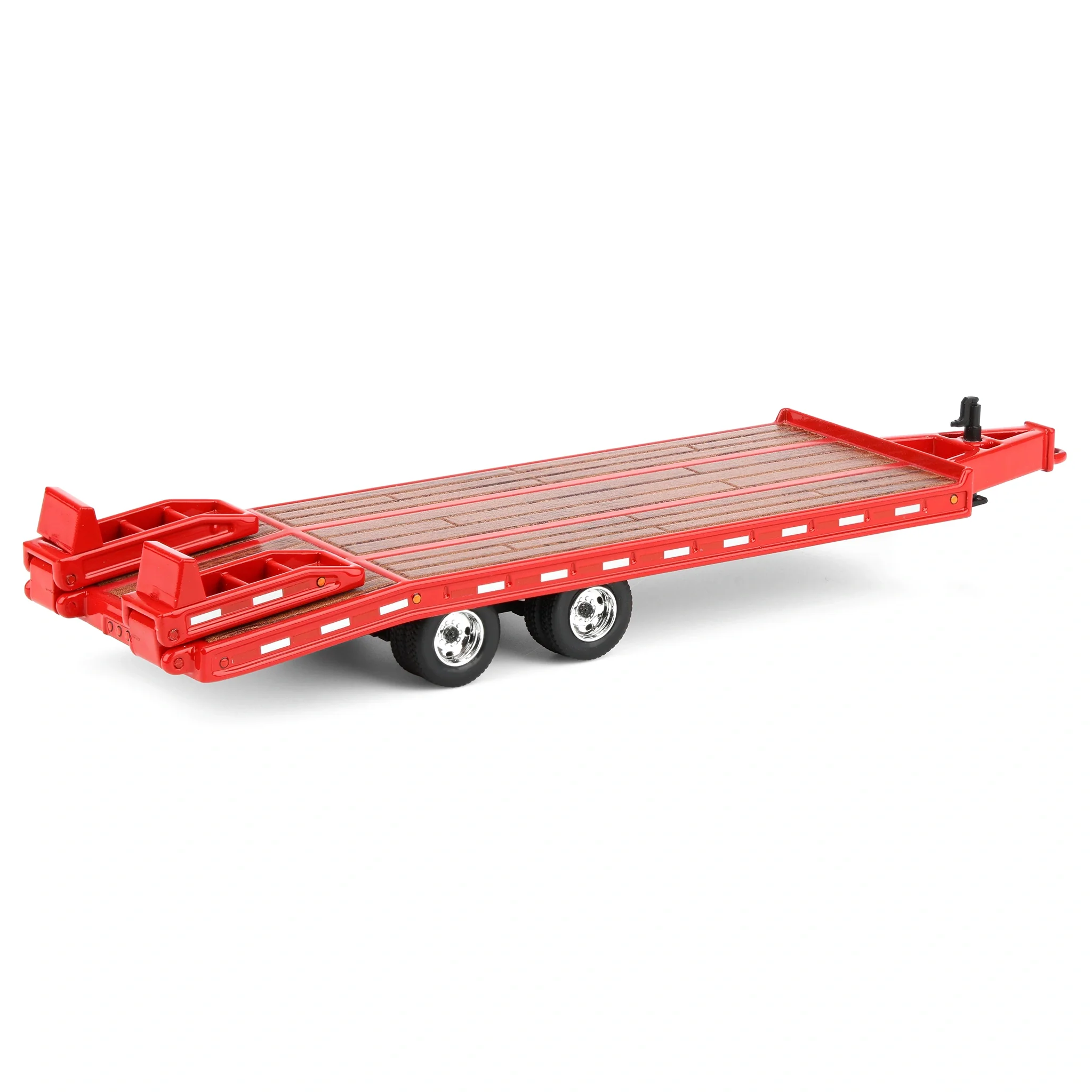1/64 Beavertail Equipment Trailer (Red with Chrome Rims), DCP by First Gear - Image 3