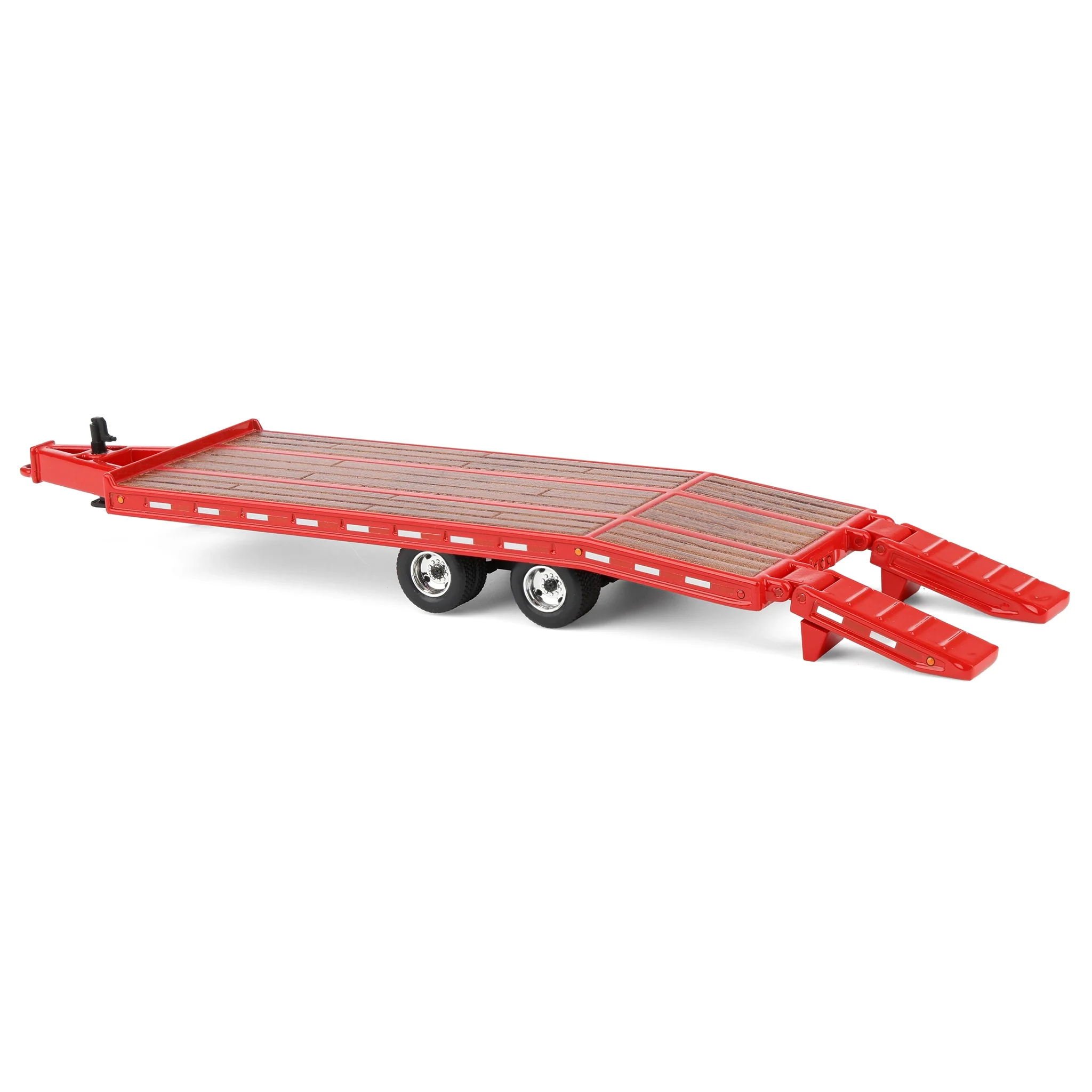 1/64 Beavertail Equipment Trailer (Red with Chrome Rims), DCP by First Gear - Image 4