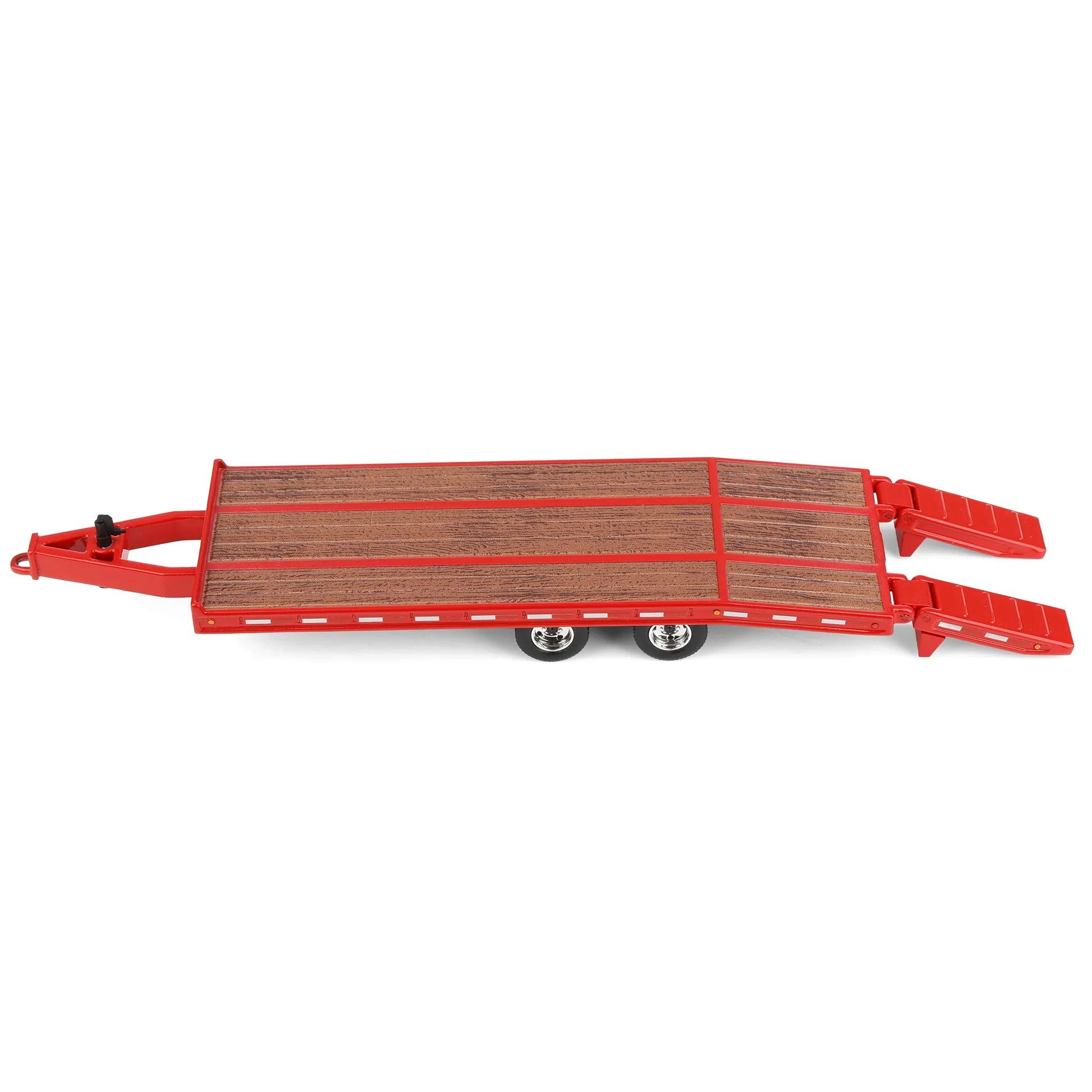 1/64 Beavertail Equipment Trailer (Red with Chrome Rims), DCP by First Gear - Image 5
